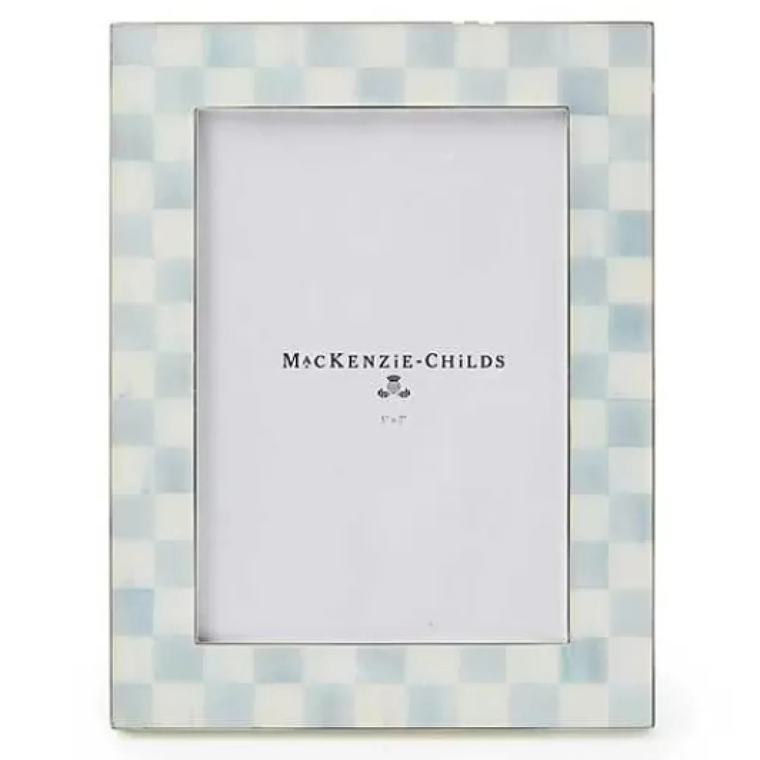 MacKenzie-Childs Sterling Check Silver Plated 5x7 Frame< Room Accents
