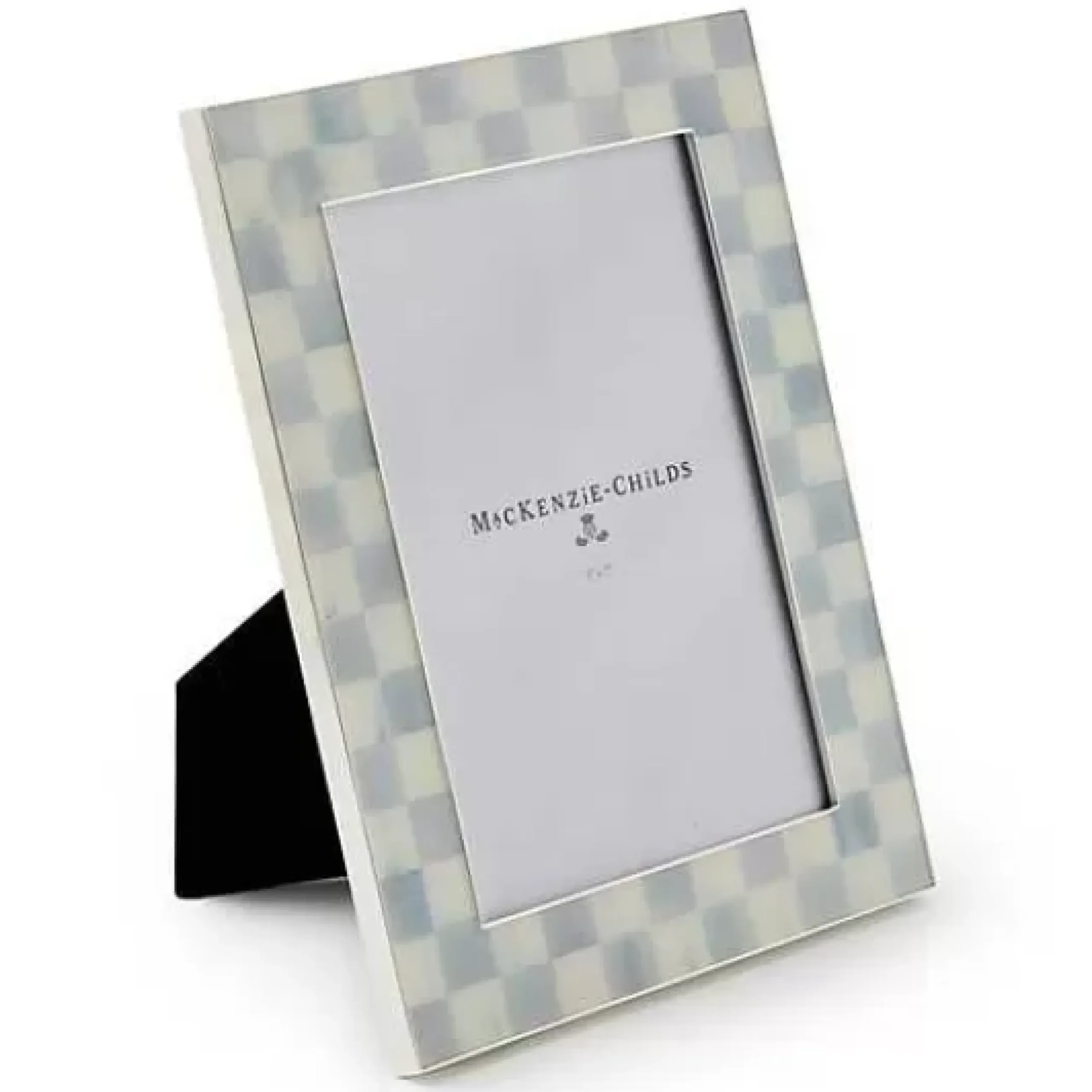 MacKenzie-Childs Sterling Check Silver Plated 5x7 Frame< Room Accents