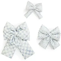 MacKenzie-Childs Sterling Check Small Bow< Finishing Touches|Room Accents