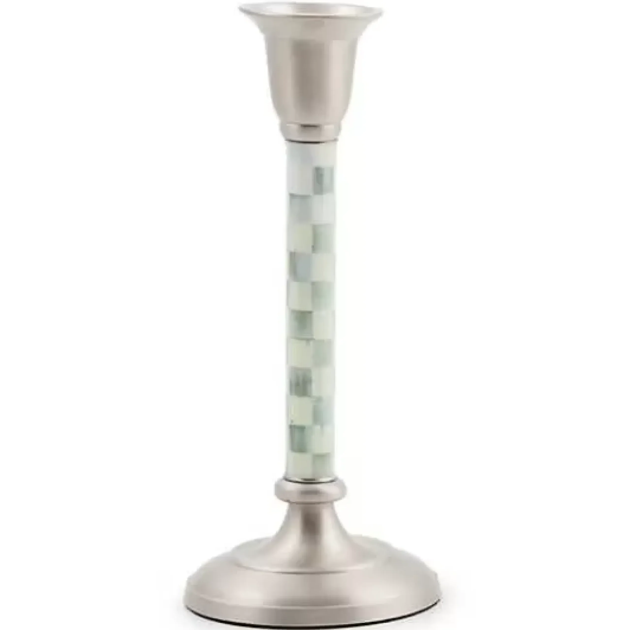 MacKenzie-Childs Sterling Check Small Candlestick< Candles & Fragrances|Table Accessories