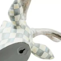 MacKenzie-Childs Sterling Check Small Deer Head Wall Decor< Room Accents