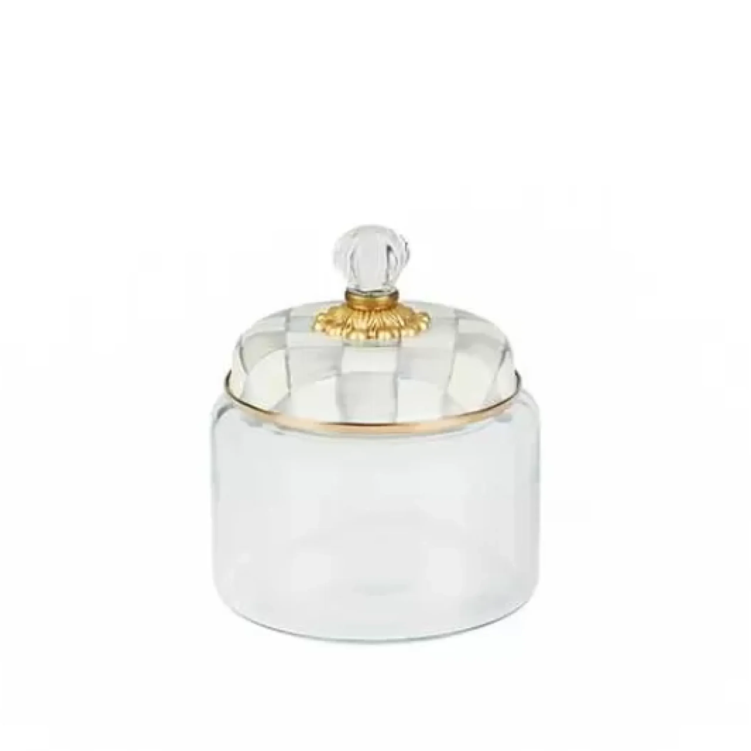 MacKenzie-Childs Sterling Check Small Kitchen Canister< Kitchen Storage & Organization
