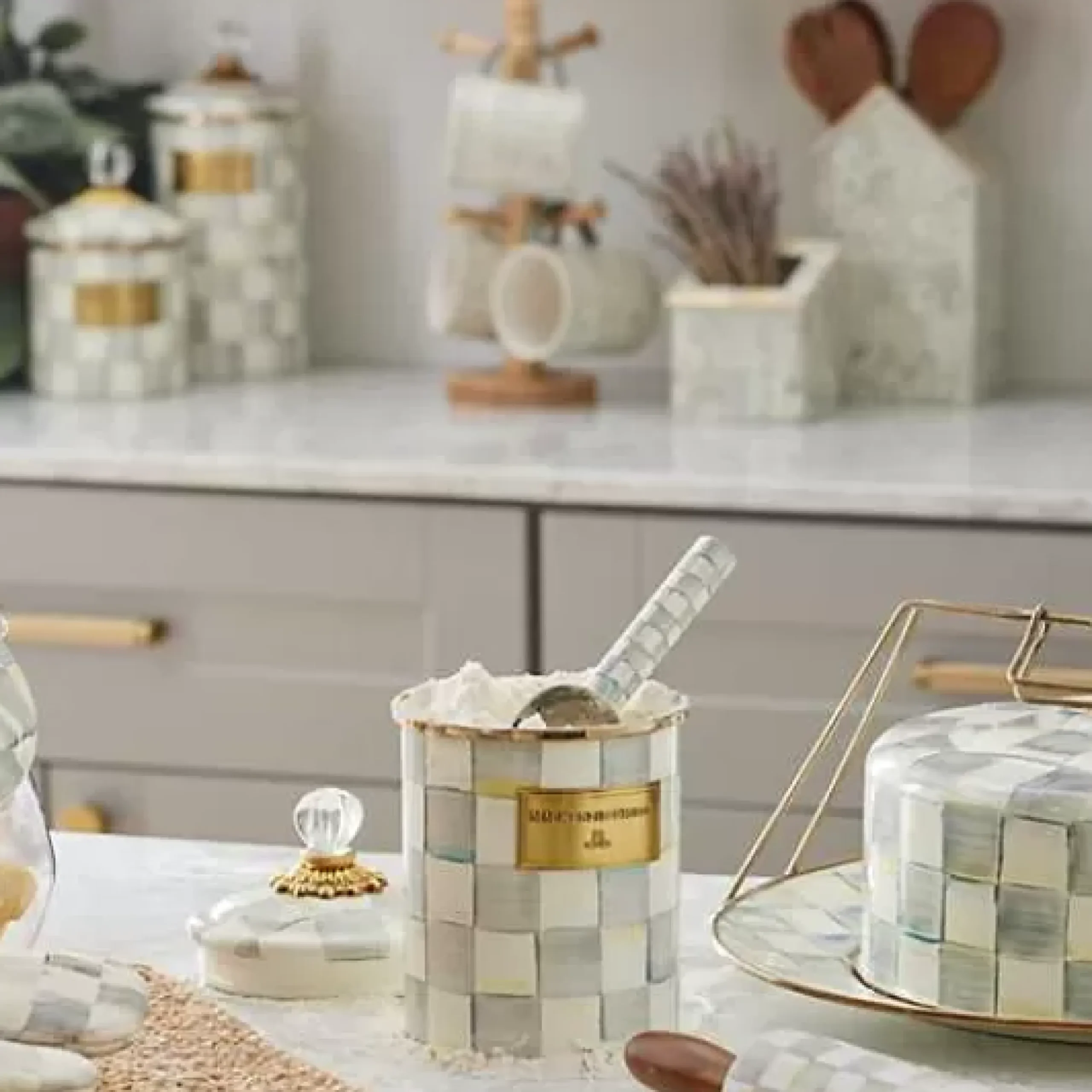 MacKenzie-Childs Sterling Check Small Scoop< Kitchen Utensils & Tools|Bar Entertaining