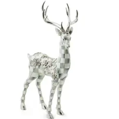 MacKenzie-Childs Sterling Check Standing Silver Garland Deer< Holiday|Room Accents