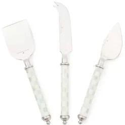 MacKenzie-Childs Sterling Check Supper Club Cheese Knife Set< Fall Entertaining|Serveware