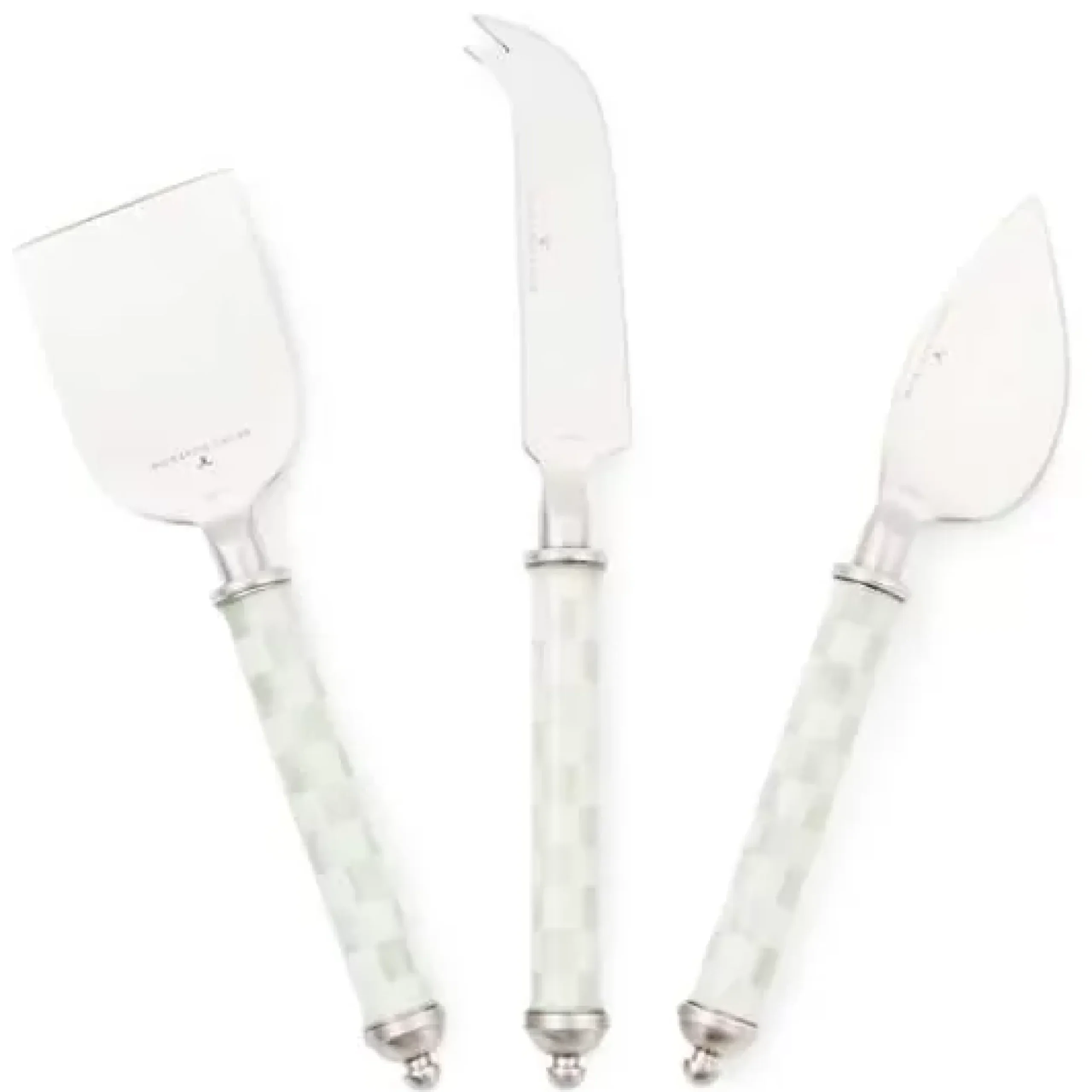 MacKenzie-Childs Sterling Check Supper Club Cheese Knife Set< Fall Entertaining|Serveware