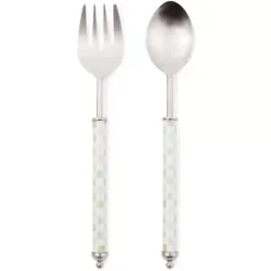 MacKenzie-Childs Sterling Check Supper Club Salad Serving Set< Fall Entertaining|Serveware