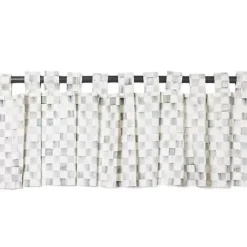 MacKenzie-Childs Sterling Check Tab Top Valance< Room Accents