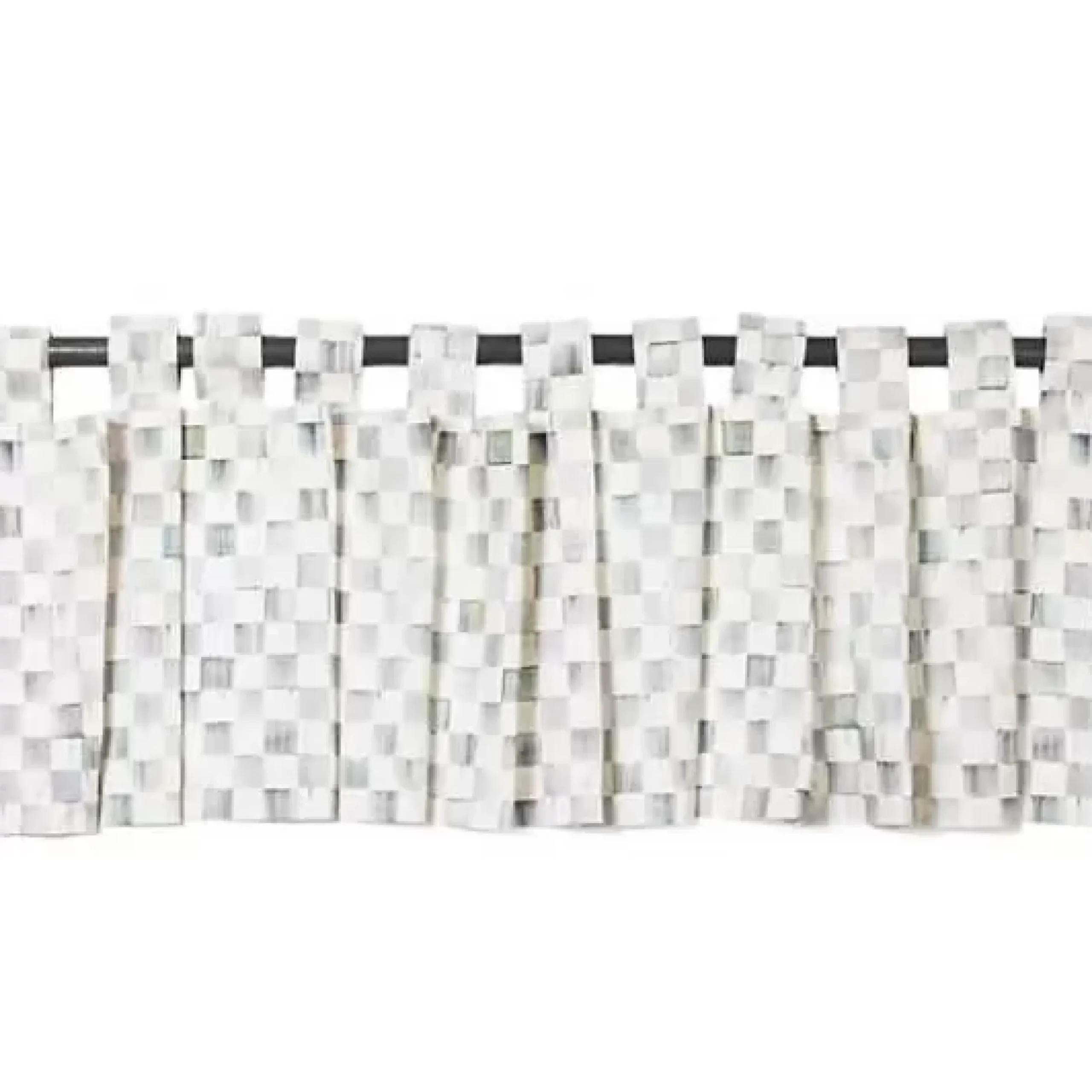 MacKenzie-Childs Sterling Check Tab Top Valance< Room Accents