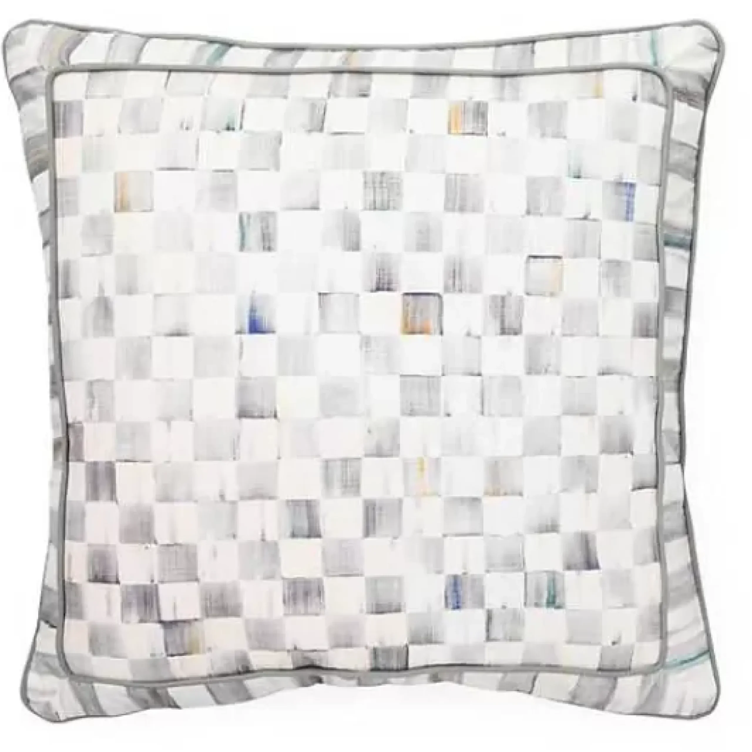 MacKenzie-Childs Sterling Check Throw Pillow< Pillows, Throws, & Cushions