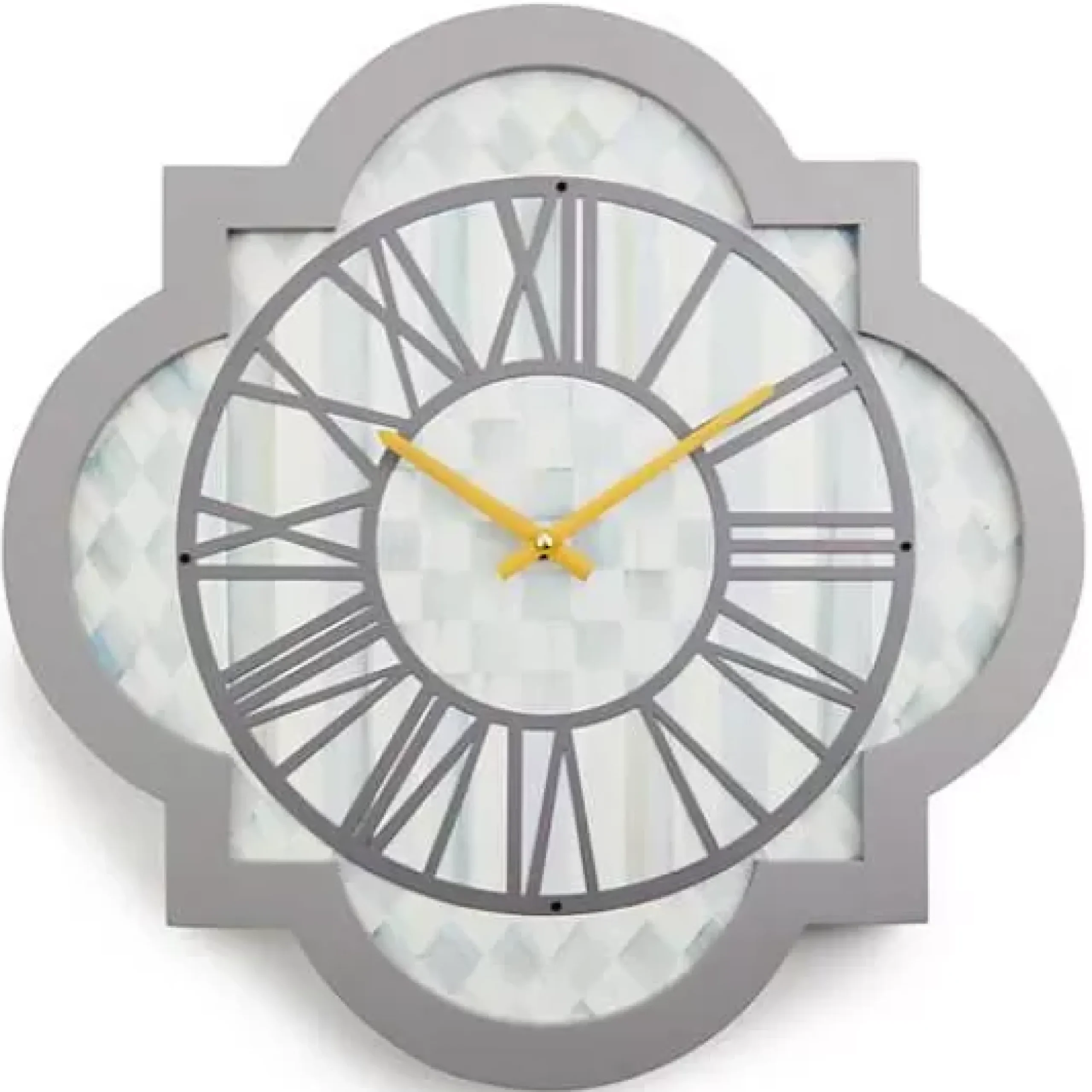 MacKenzie-Childs Sterling Check Tile Wall Clock< Room Accents