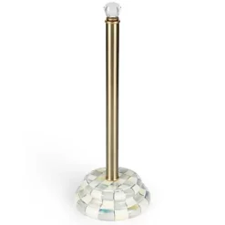 MacKenzie-Childs Sterling Check Toilet Tissue Storage< Bath & Bath Accessories
