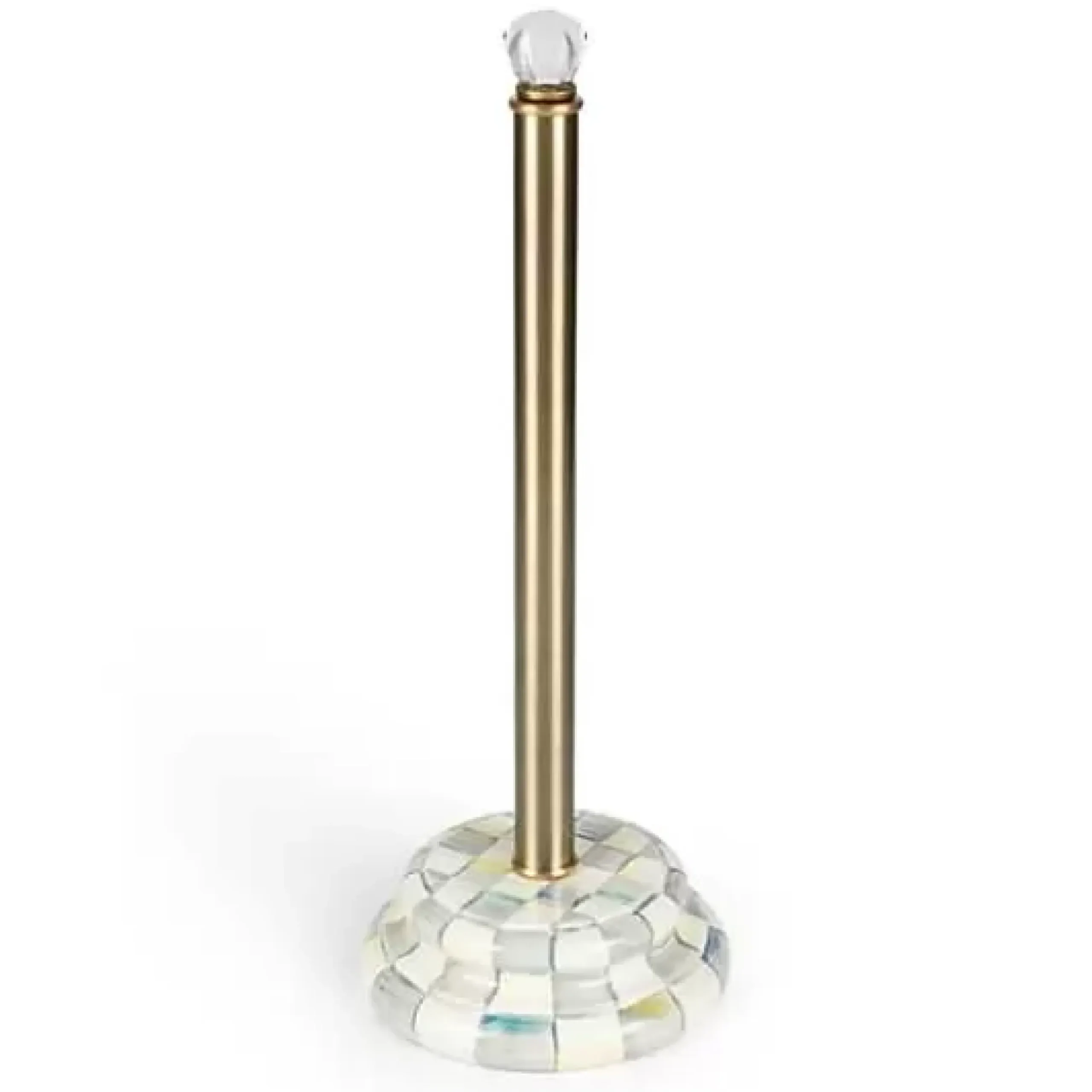 MacKenzie-Childs Sterling Check Toilet Tissue Storage< Bath & Bath Accessories