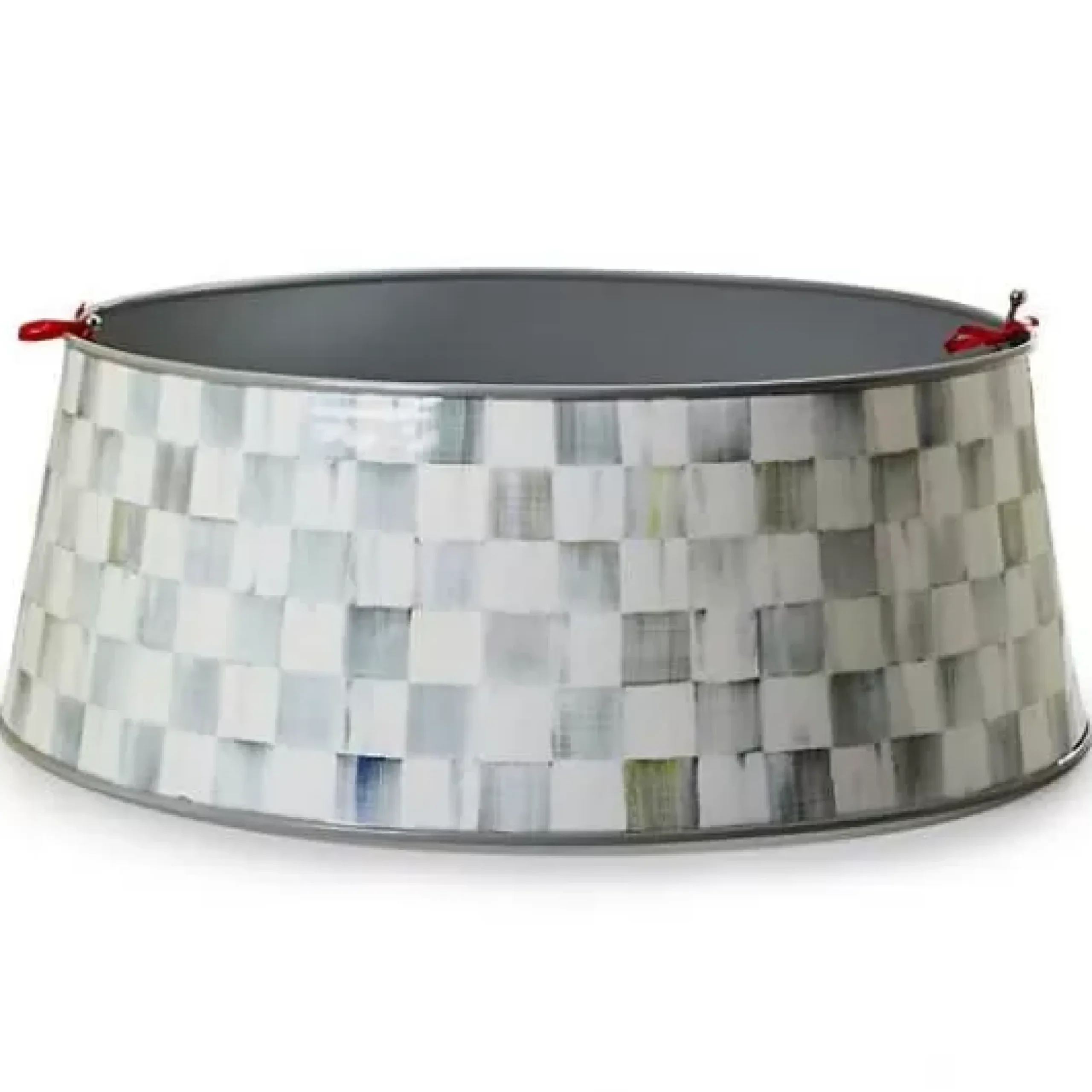 MacKenzie-Childs Sterling Check Tree Collar< Holiday|Room Accents