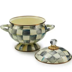 MacKenzie-Childs Sterling Check Tureen< Fall Entertaining|Serveware