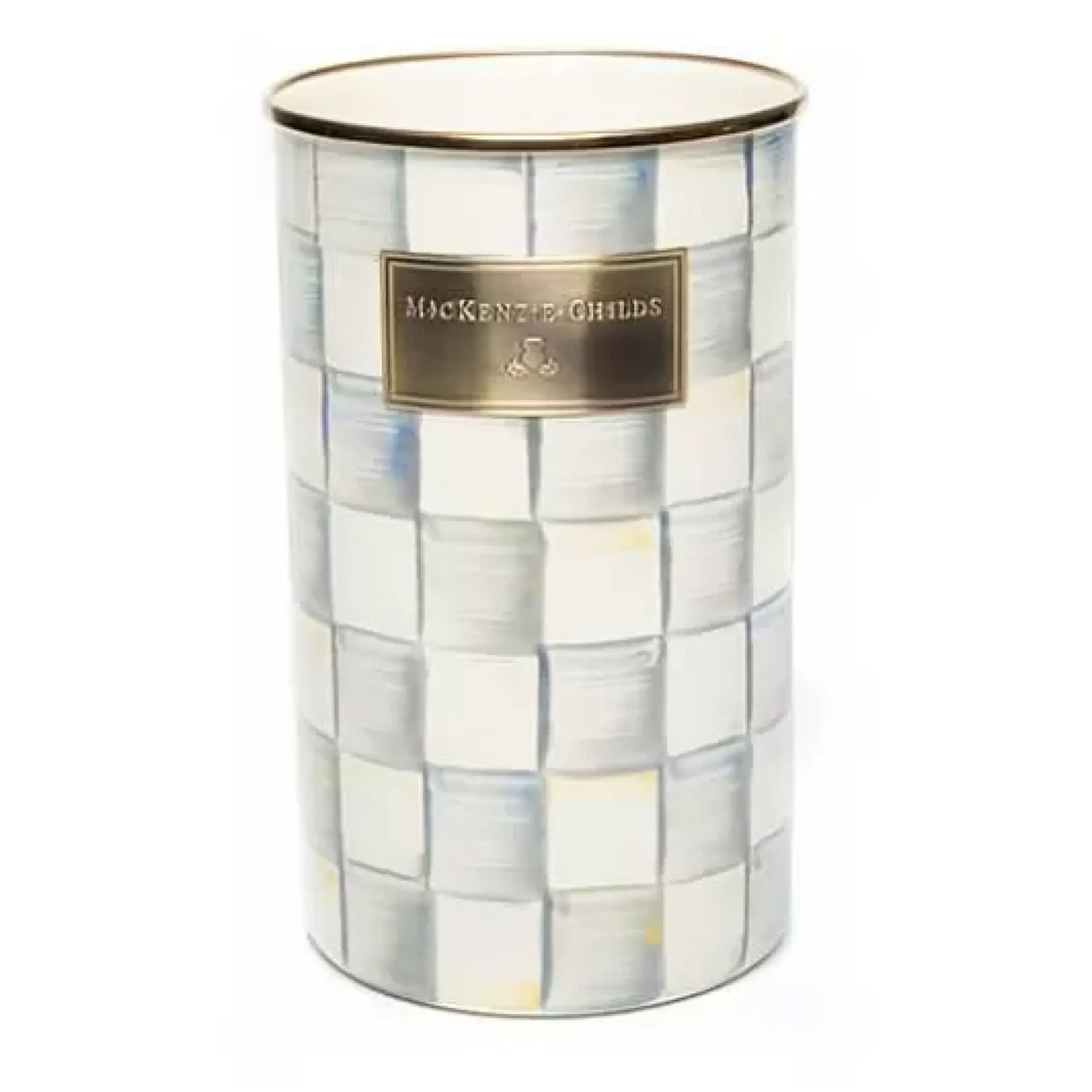 MacKenzie-Childs Sterling Check Utensil Holder< Kitchen Storage & Organization