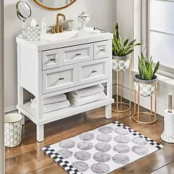 MacKenzie-Childs Sterling Check Waste Bin< Bath & Bath Accessories|Room Accents
