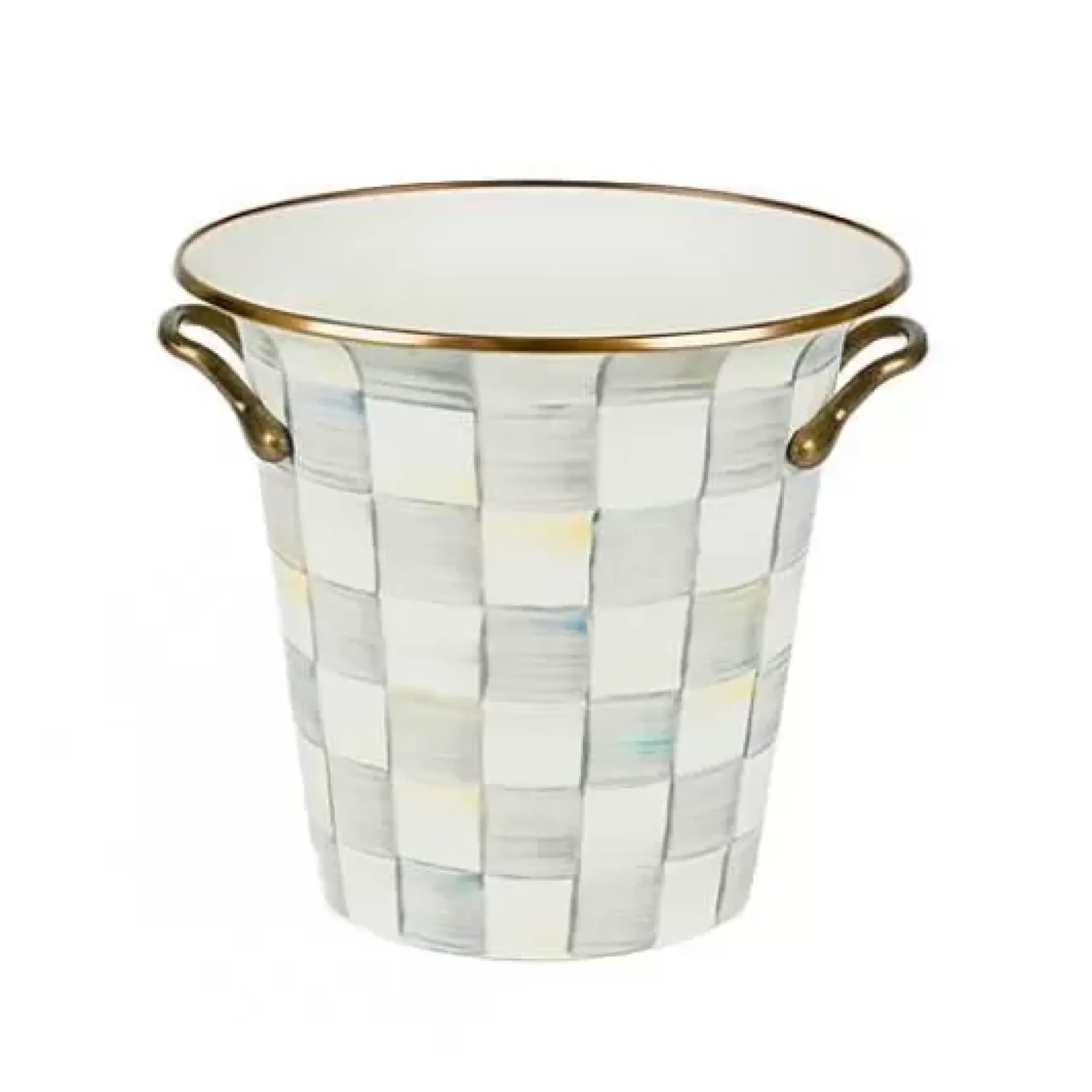 MacKenzie-Childs Sterling Check Wine Cooler< Bar Entertaining|Serveware