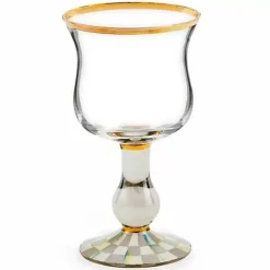 MacKenzie-Childs Sterling Check Wine Glass< Fall Entertaining|Drinkware