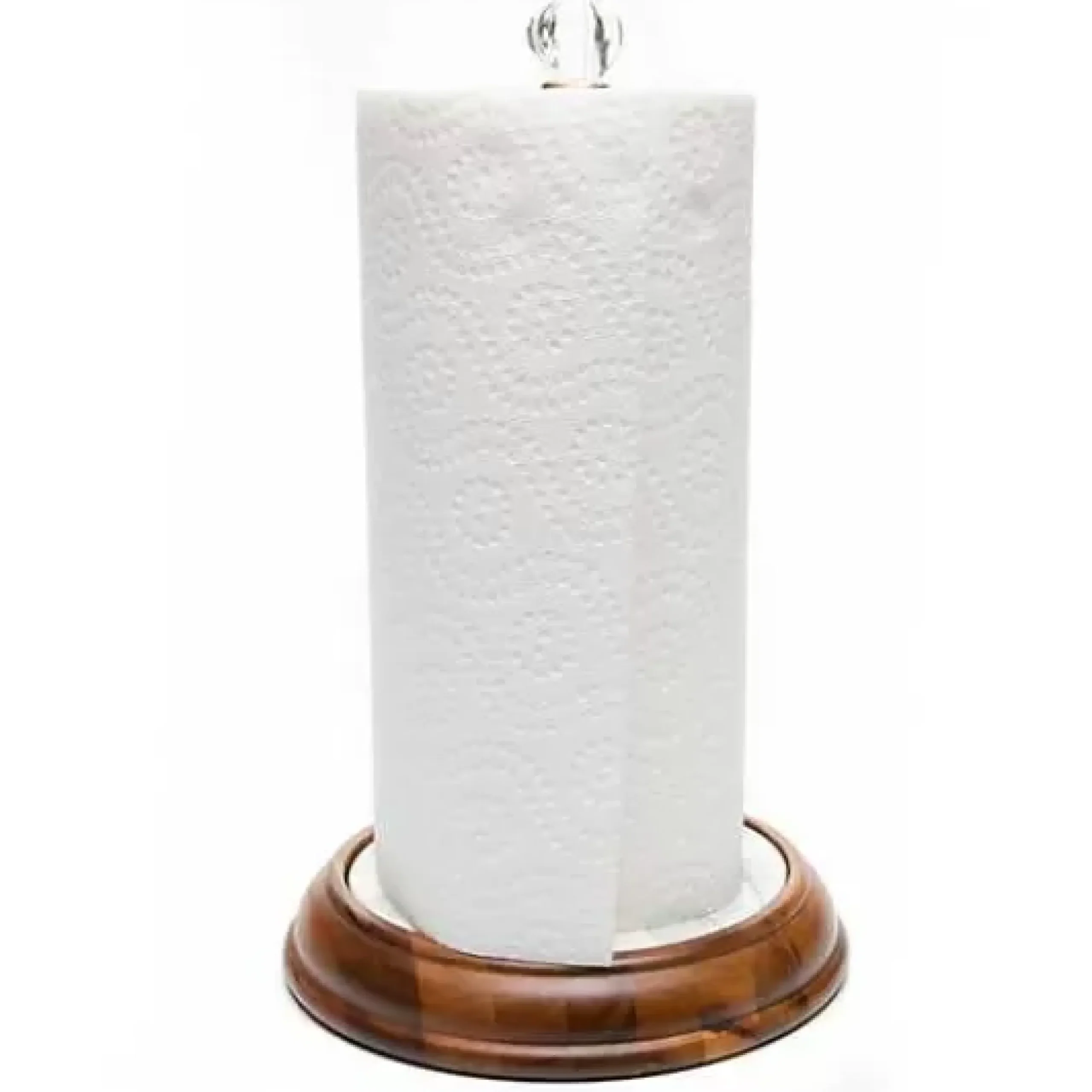 MacKenzie-Childs Sterling Check Wood Paper Towel Holder< Kitchen Storage & Organization