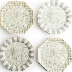 MacKenzie-Childs Sterling Cottage Dessert Plates, Set of 4< Spring|Dinnerware & Flatware