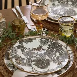 MacKenzie-Childs Sterling English Garden Enamel Dinner Plate< Spring|Dinnerware & Flatware