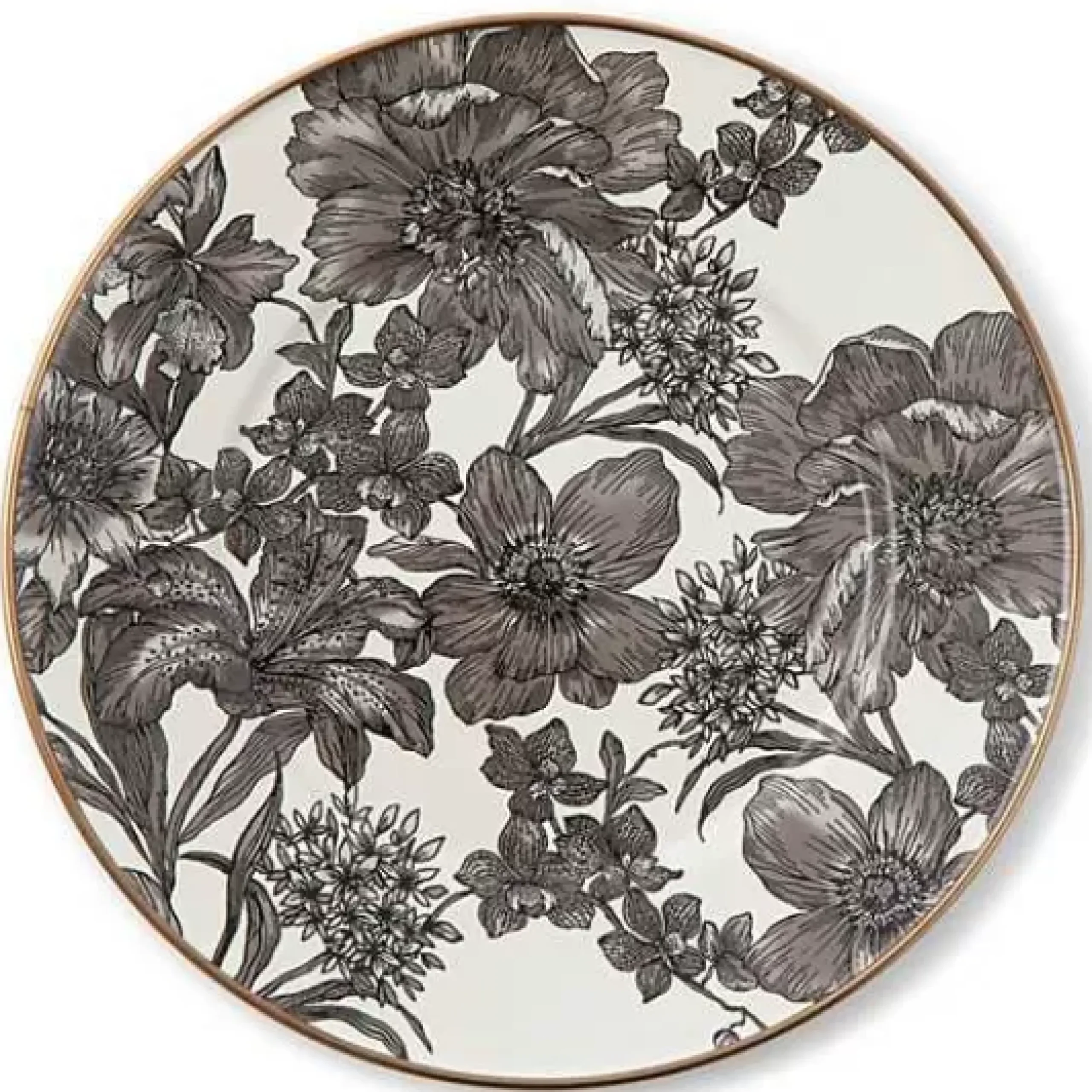 MacKenzie-Childs Sterling English Garden Enamel Salad/Dessert Plate< Spring|Dinnerware & Flatware
