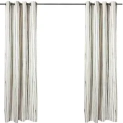 MacKenzie-Childs Sterling Stripe Grommet Top Curtain Panel< Room Accents