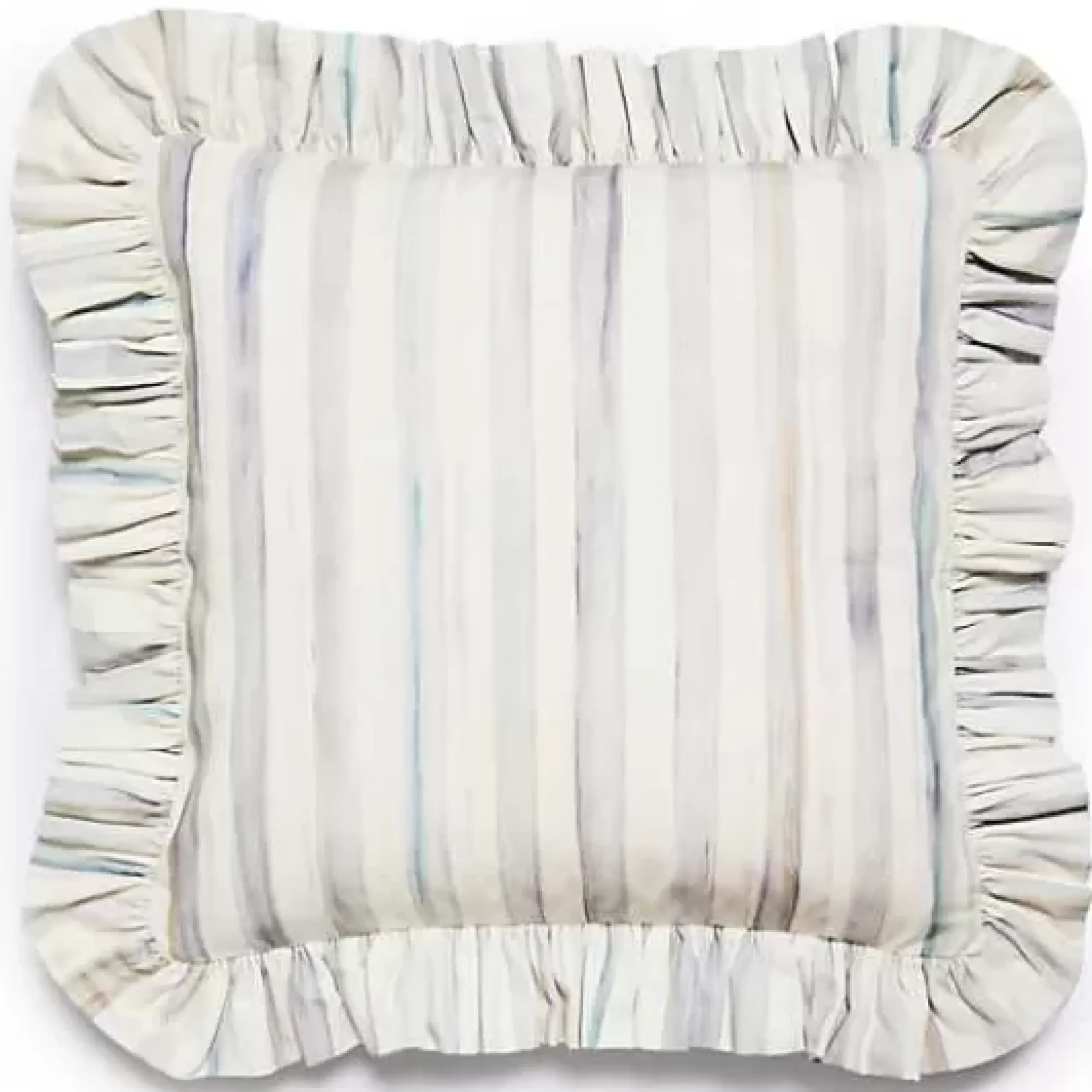 MacKenzie-Childs Sterling Stripe Ruffle Throw Pillow< Pillows, Throws, & Cushions