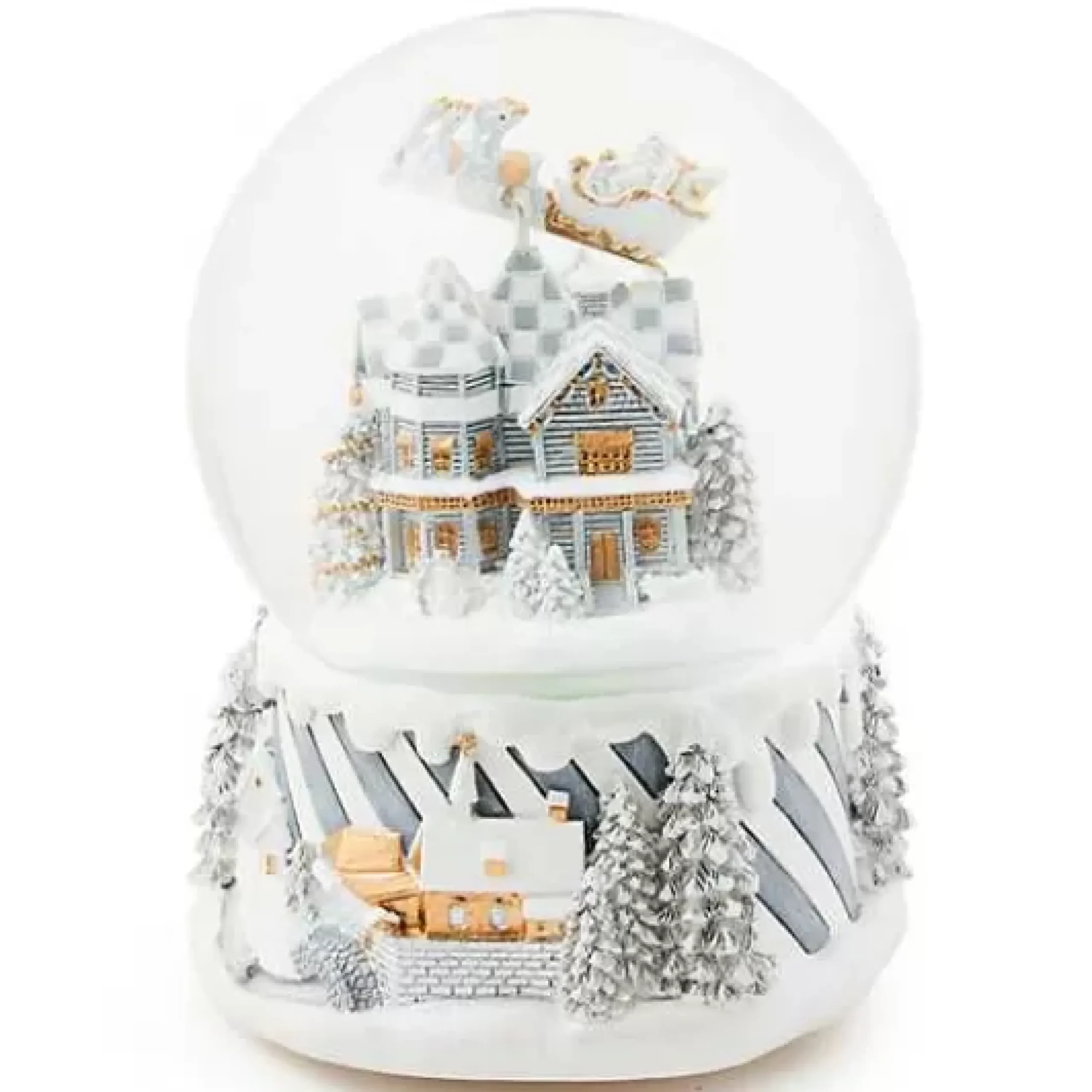 MacKenzie-Childs Sterling Village Snow Globe< Holiday|Room Accents