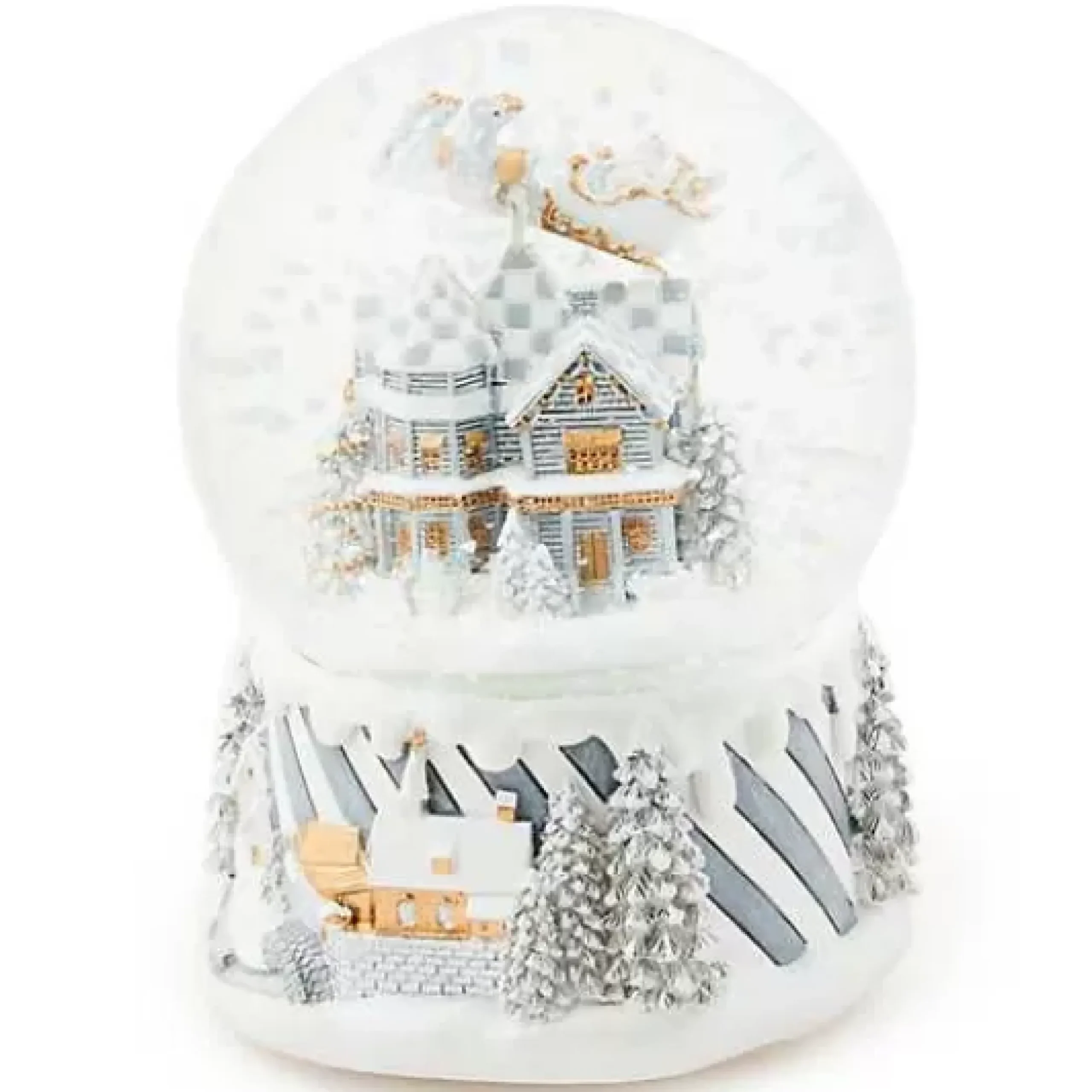 MacKenzie-Childs Sterling Village Snow Globe< Holiday|Room Accents