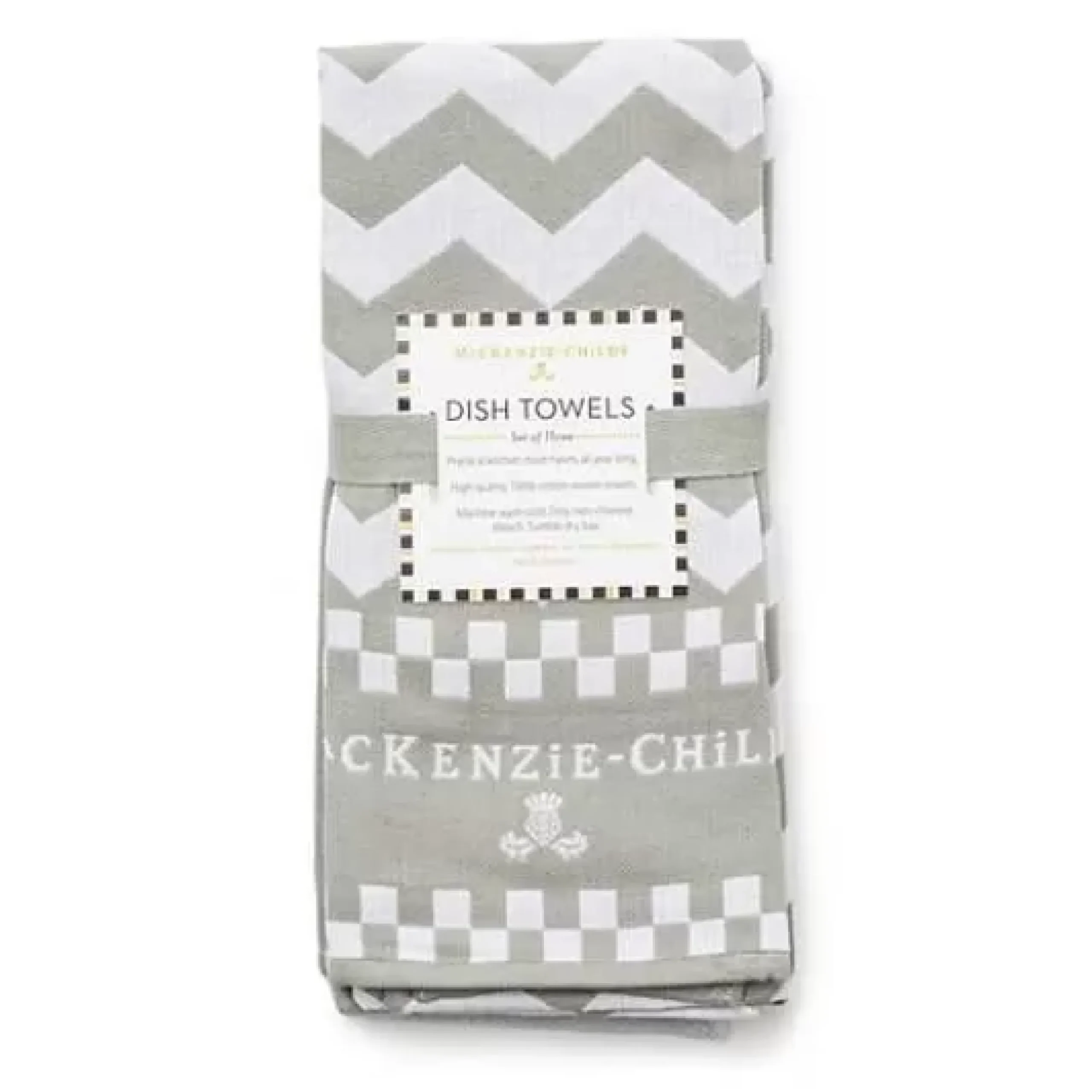 MacKenzie-Childs Sterling Zig Zag Dish Towels, Set of 3< Kitchen & Table Linens
