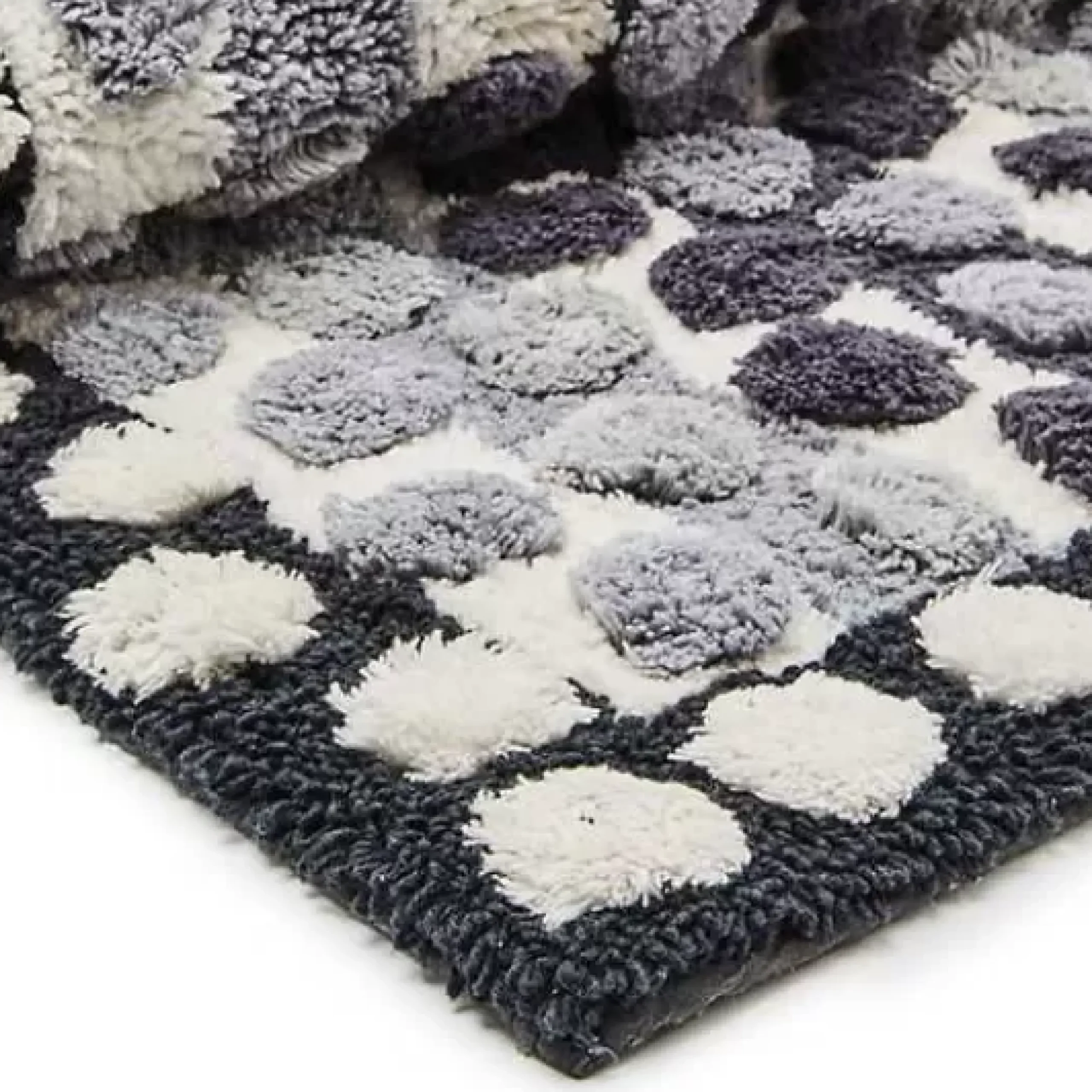 MacKenzie-Childs Stripe Dot Grey Bath Rug< Bath & Bath Accessories|Rugs