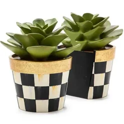 MacKenzie-Childs Succulent Bookends< Greenery & Florals|Room Accents