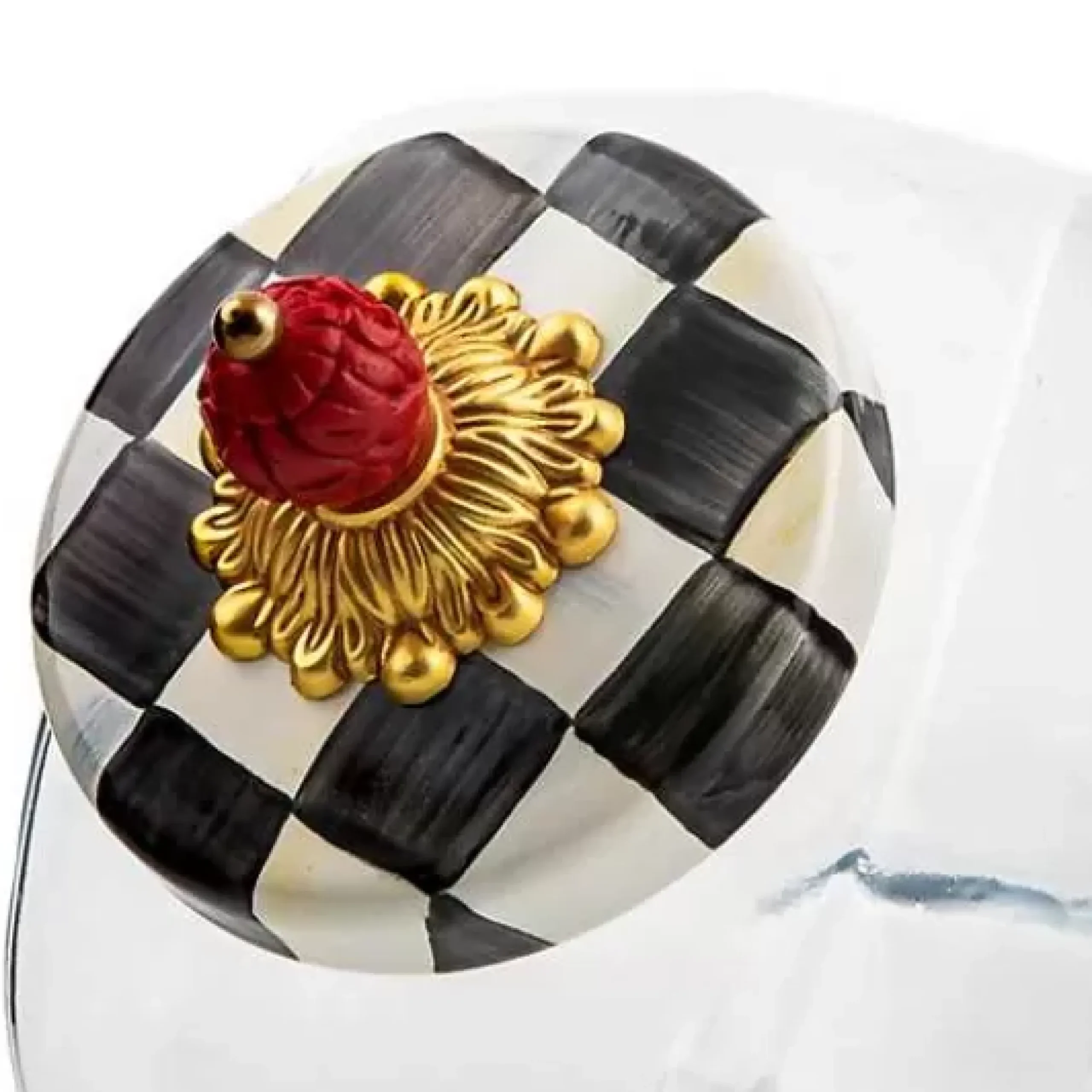MacKenzie-Childs Sweets Jar with Courtly Check Enamel Lid< Kitchen Storage & Organization