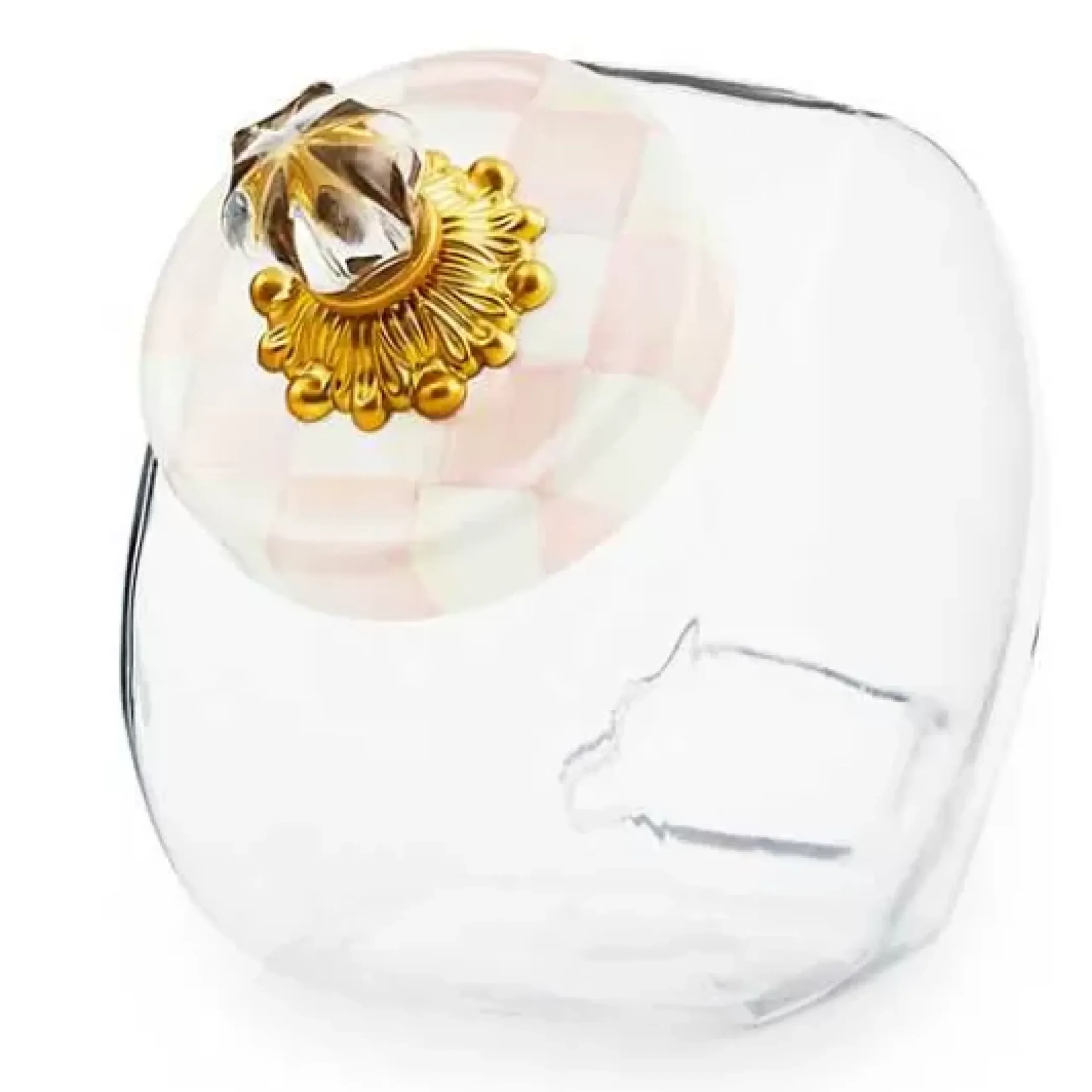 MacKenzie-Childs Sweets Jar with Rosy Check Enamel Lid< Spring|Kitchen Storage & Organization