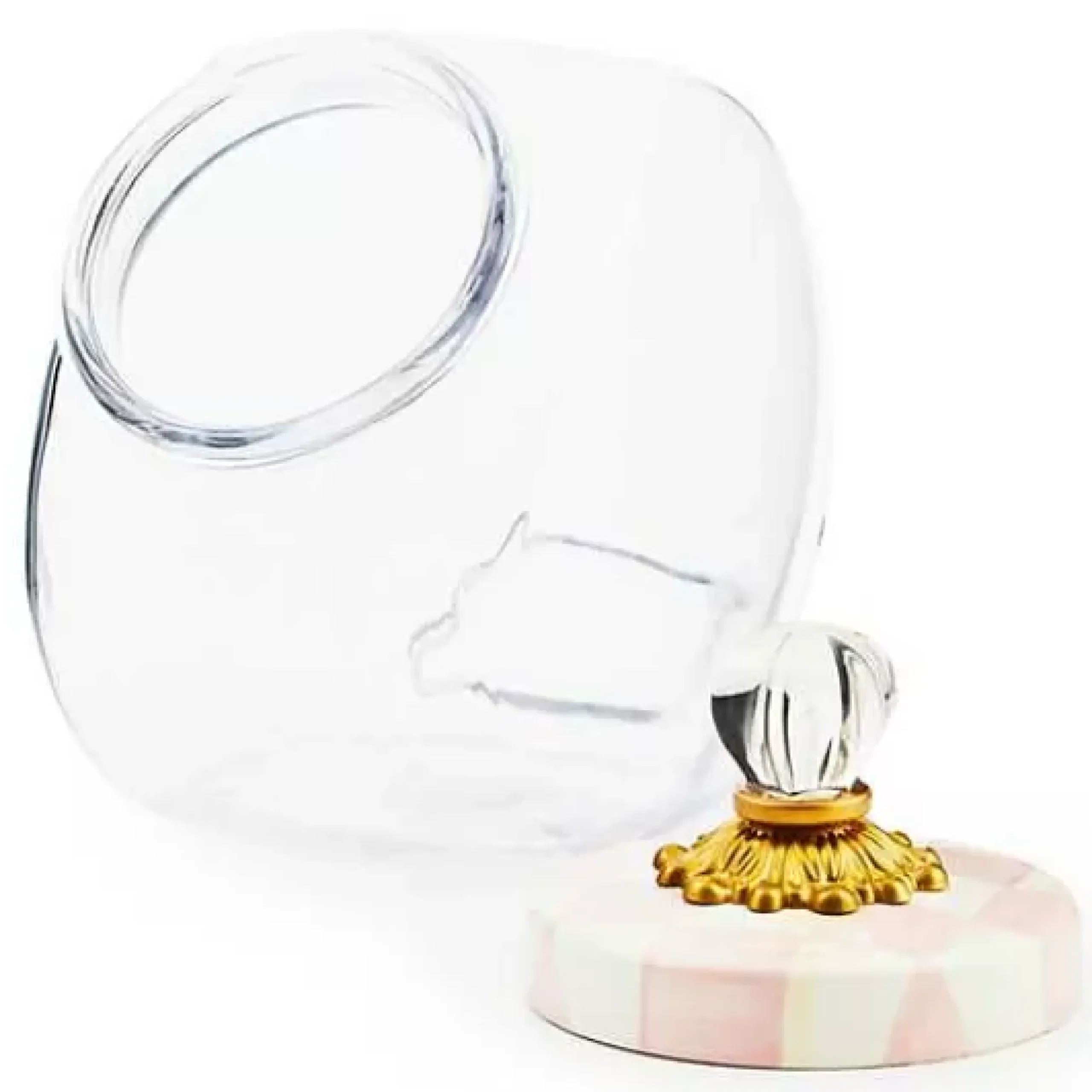 MacKenzie-Childs Sweets Jar with Rosy Check Enamel Lid< Spring|Kitchen Storage & Organization