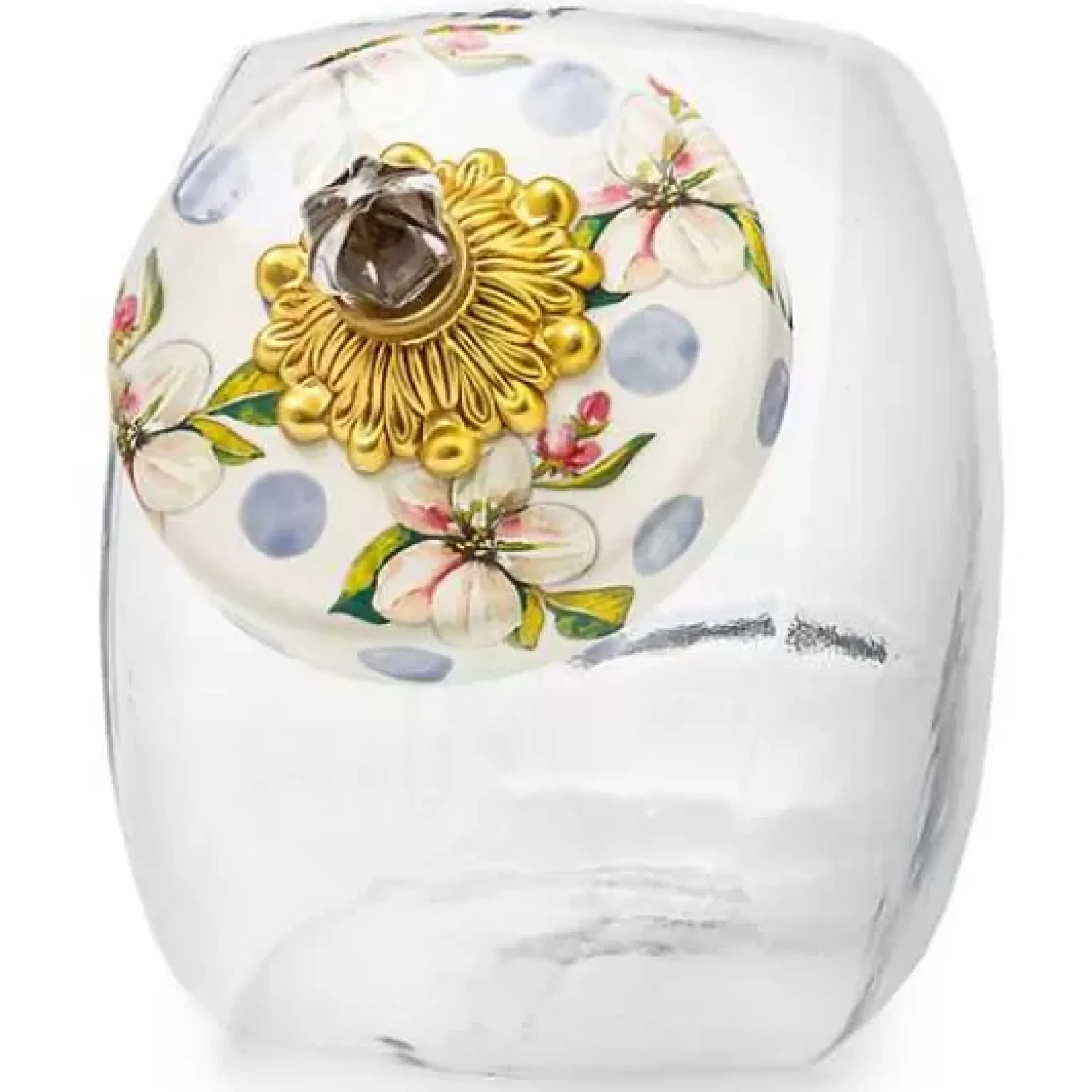 MacKenzie-Childs Sweets Jar with Wildflowers Blue Lid< Kitchen Storage & Organization