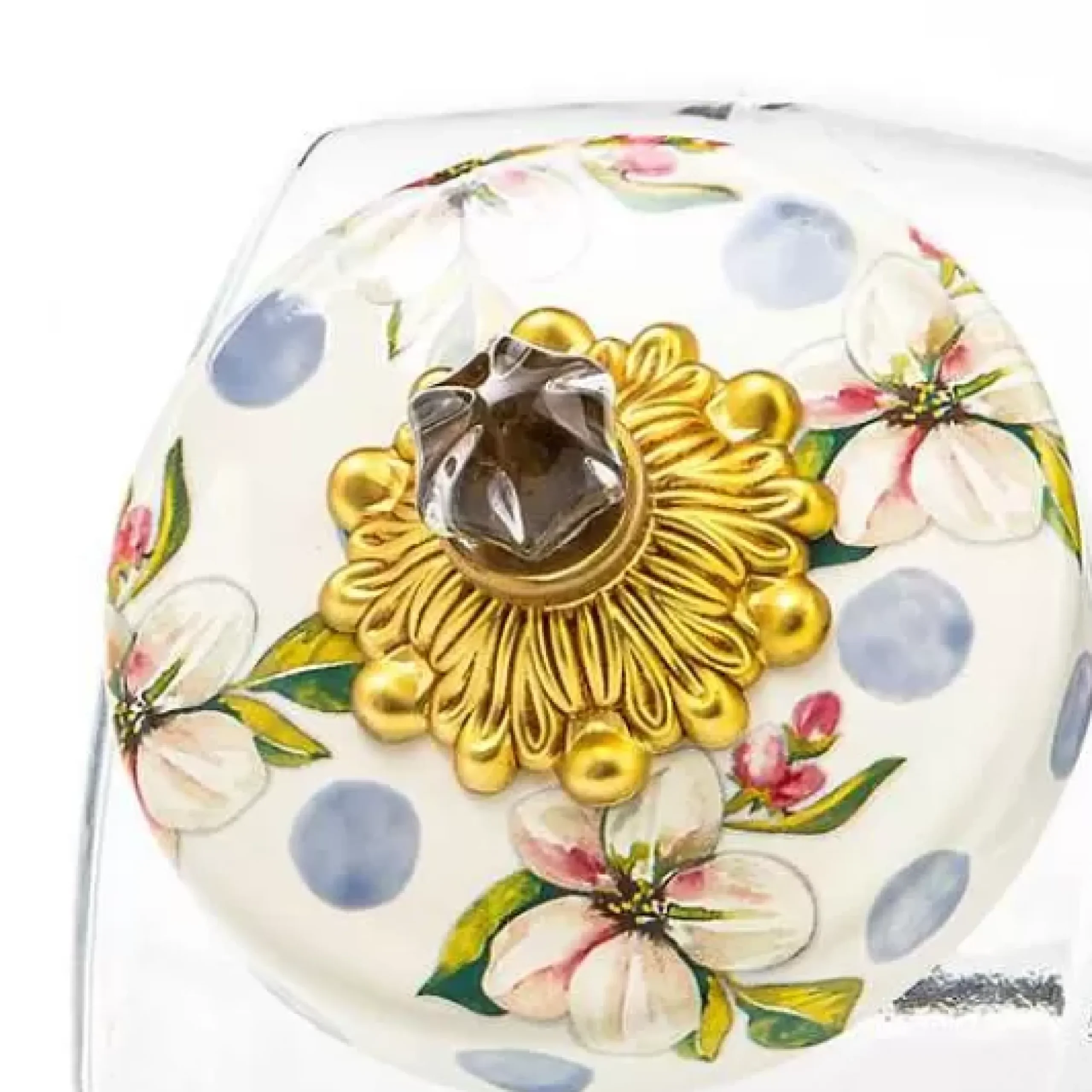 MacKenzie-Childs Sweets Jar with Wildflowers Blue Lid< Kitchen Storage & Organization