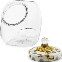 MacKenzie-Childs Sweets Jar with Wildflowers Blue Lid< Kitchen Storage & Organization