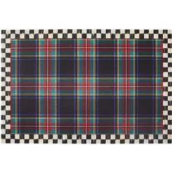 MacKenzie-Childs Tartan Black 2' x 3' Floor Mat< Rugs
