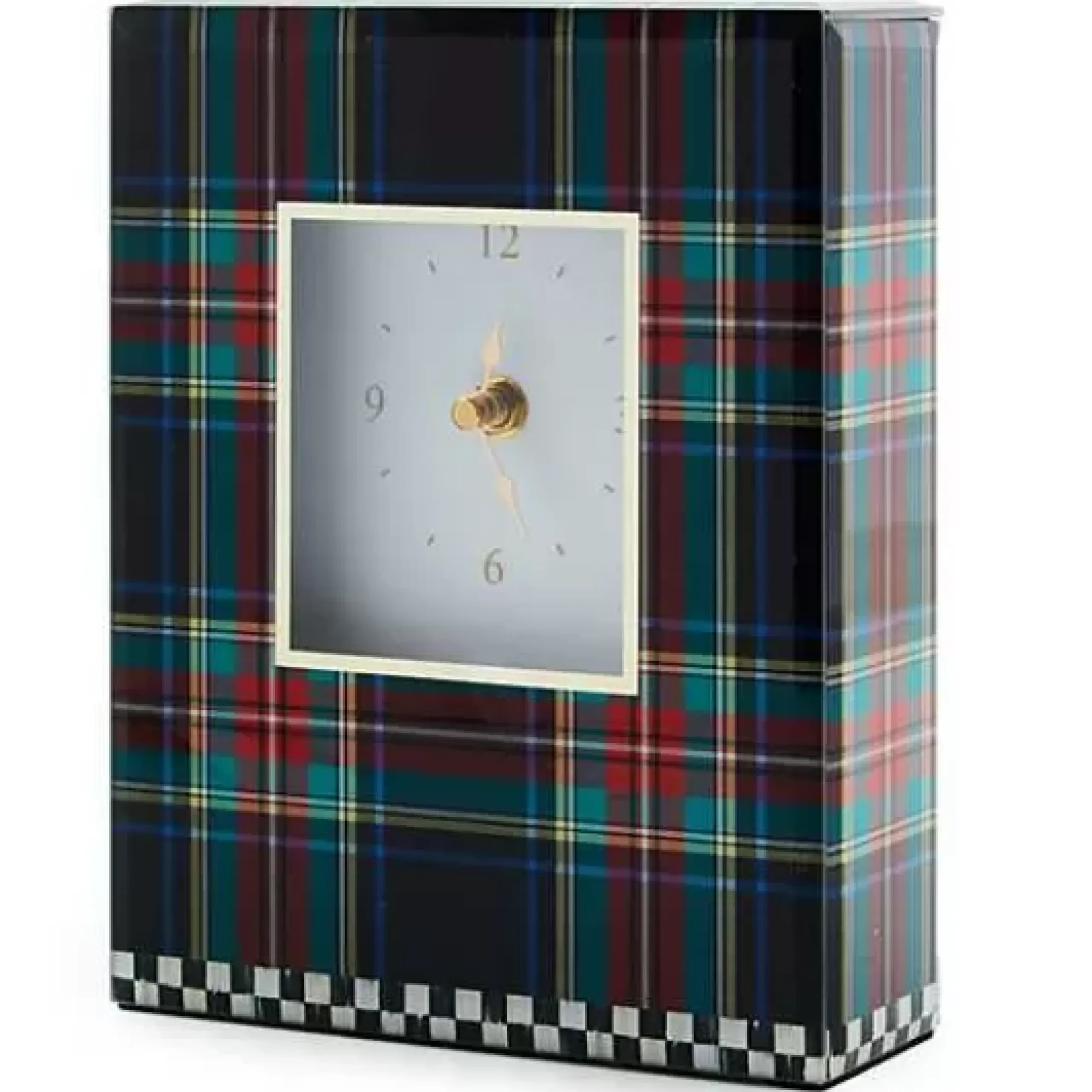 MacKenzie-Childs Tartan Black Carriage Clock< Room Accents