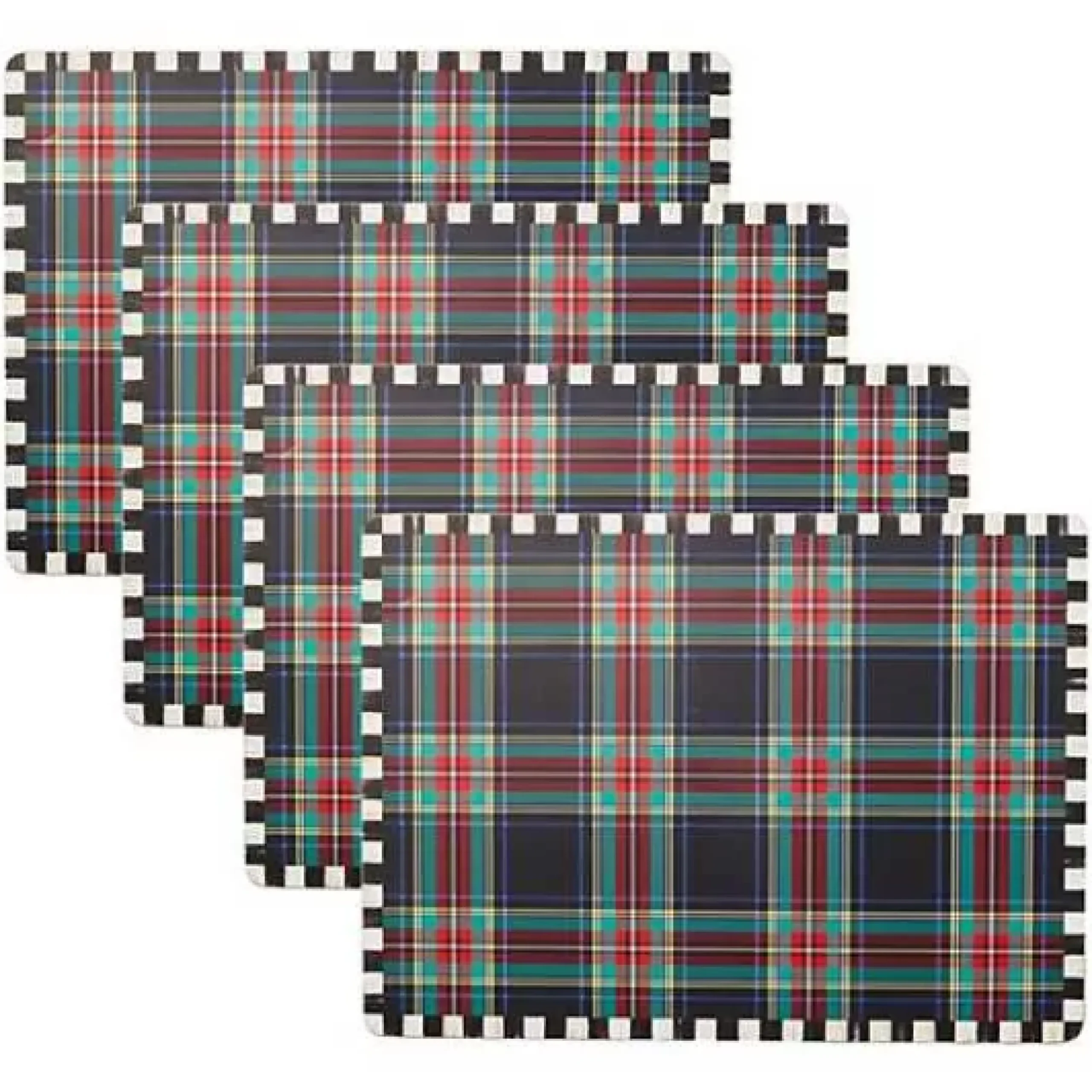 MacKenzie-Childs Tartan Black Cork Back Placemats, Set of 4< Kitchen & Dining Sets|Table Accessories