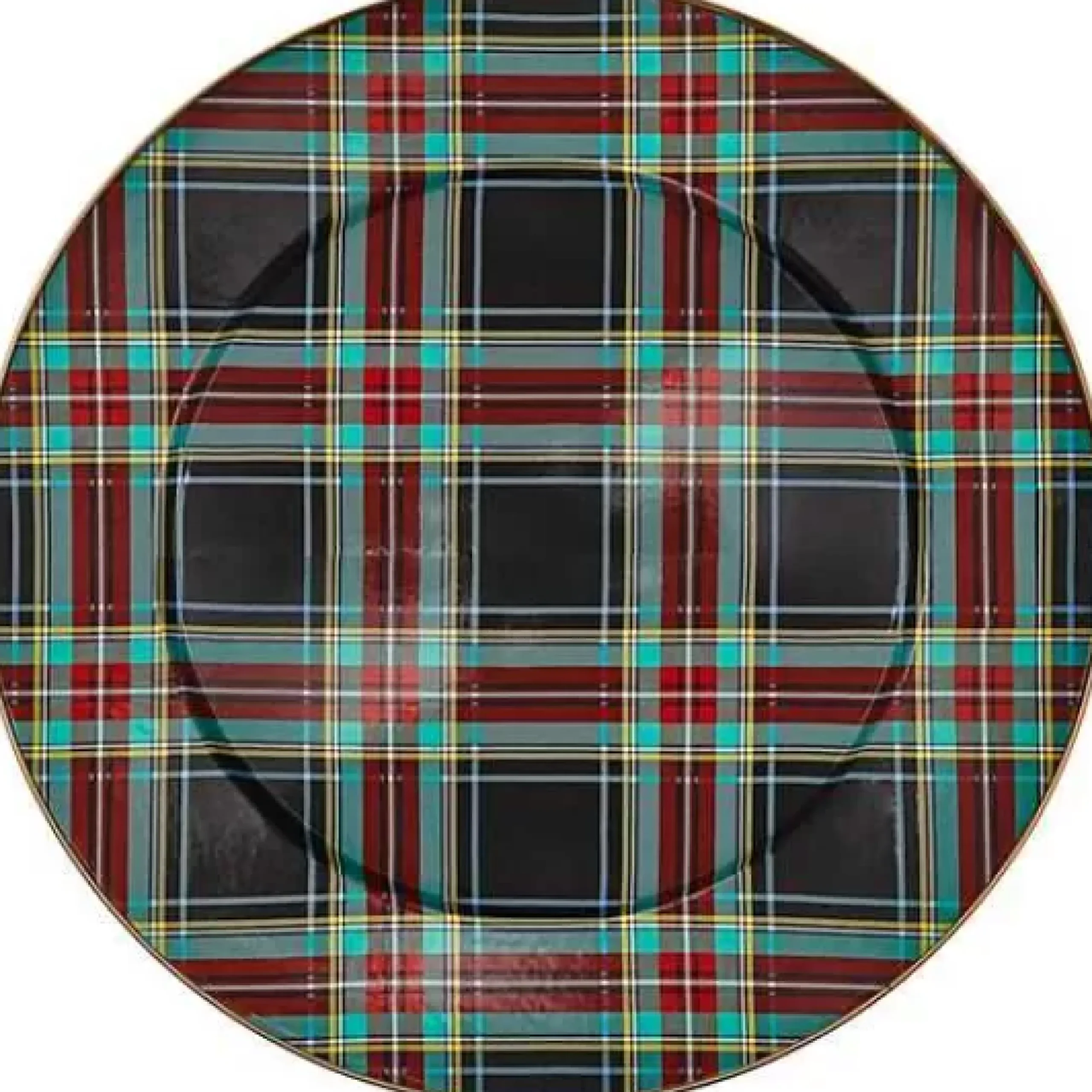 MacKenzie-Childs Tartan Black Serving Platter< Serveware