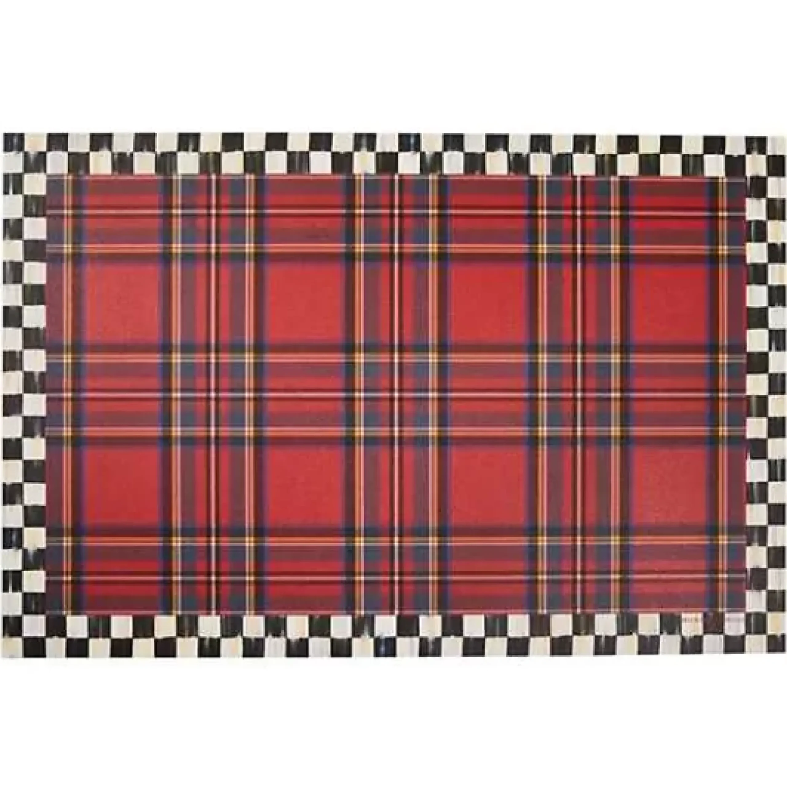 MacKenzie-Childs Tartan Red 2' x 3' Floor Mat< Rugs