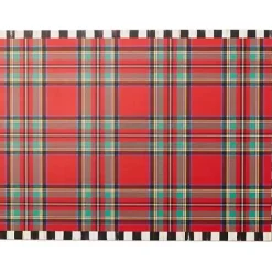 MacKenzie-Childs Tartan Red Cork Back Placemats, Set of 4< Kitchen & Dining Sets|Table Accessories