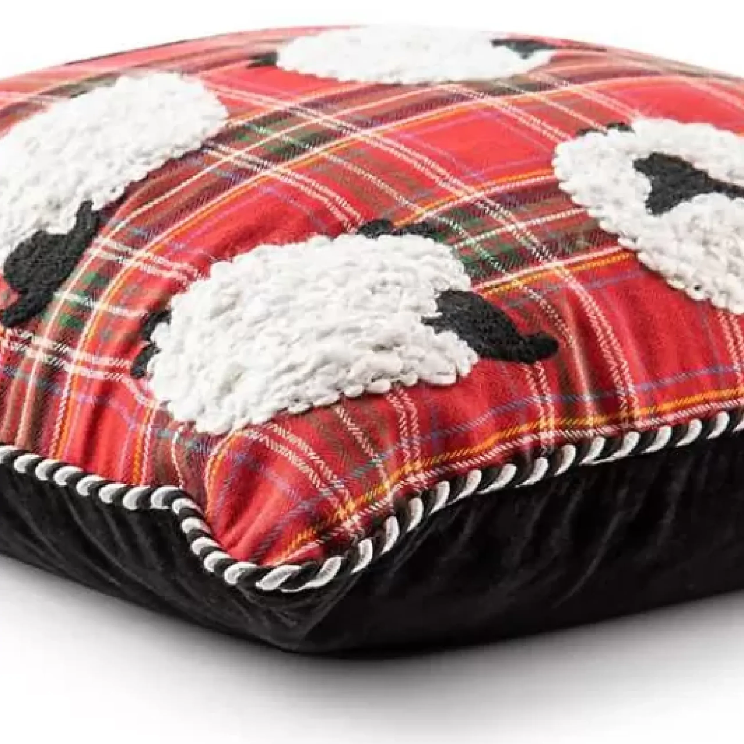 MacKenzie-Childs Tartan Sheep Throw Pillow< Holiday|Pillows, Throws, & Cushions