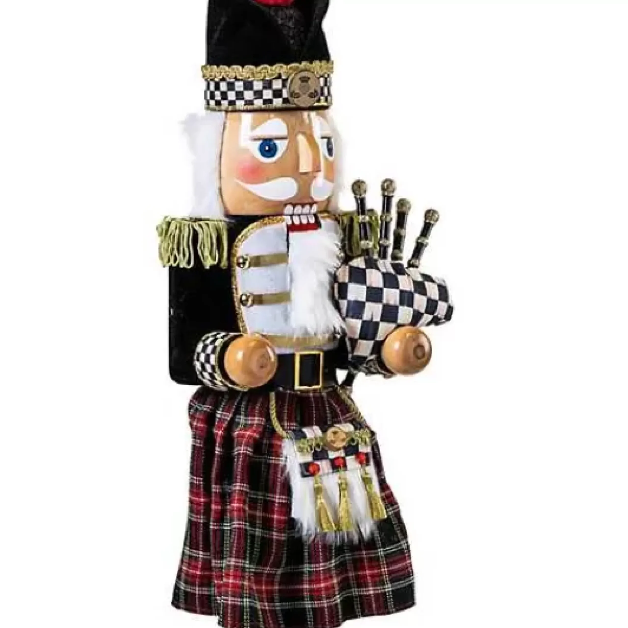 MacKenzie-Childs Tartastic Bagpiper Nutcracker< Holiday|Room Accents