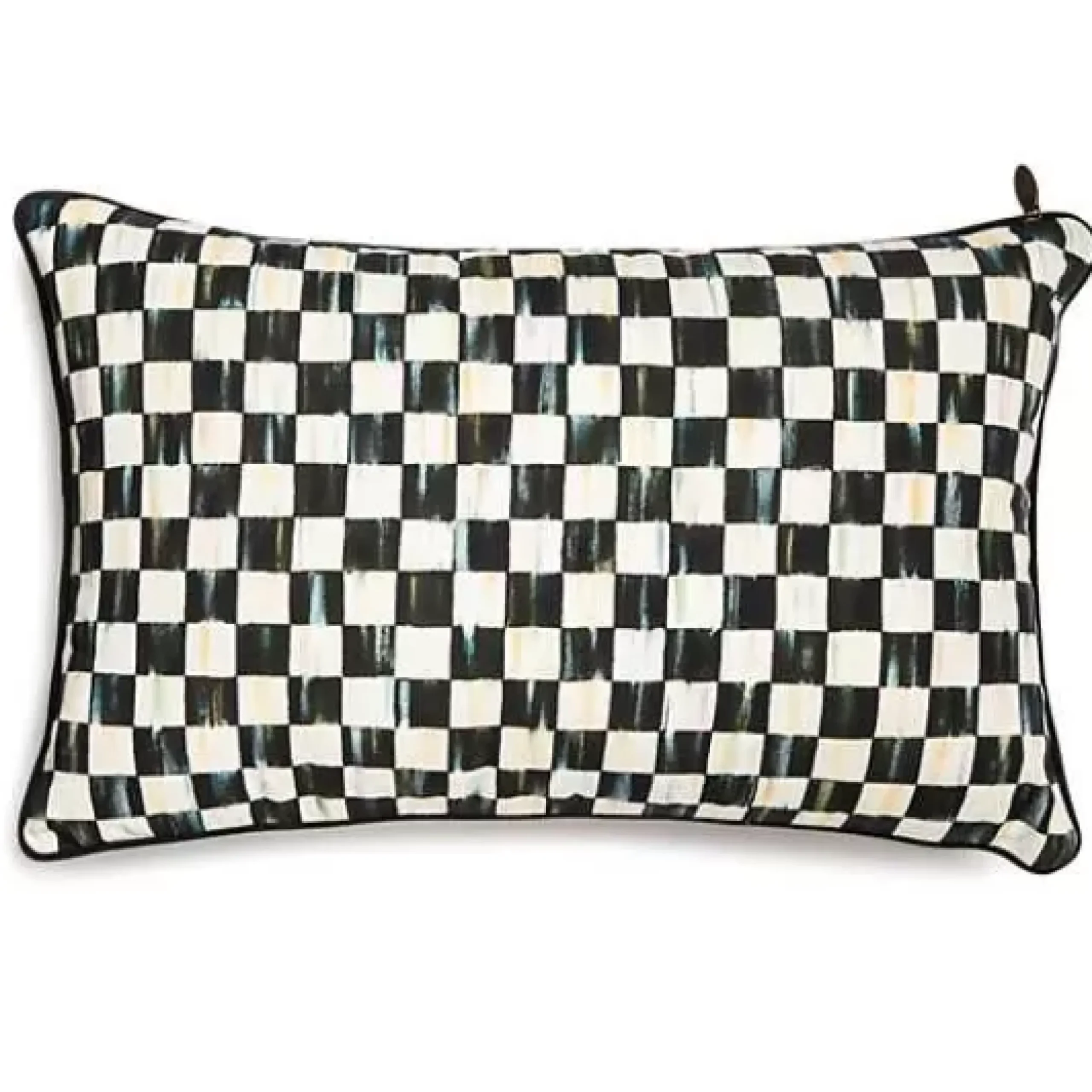 MacKenzie-Childs Tartastic Bow Lumbar Pillow< Holiday|Pillows, Throws, & Cushions