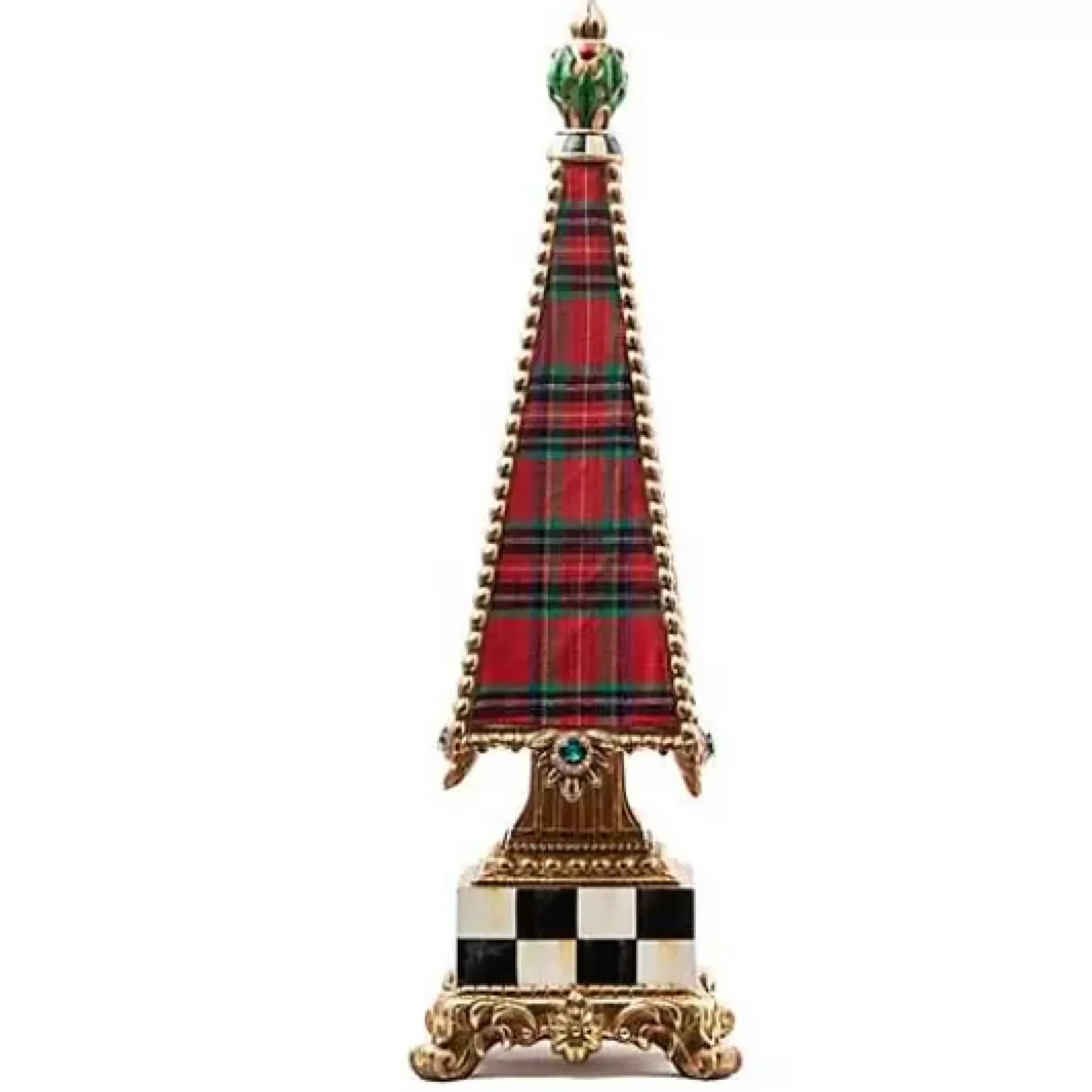 MacKenzie-Childs Tartastic Dynasty Tabletop Tree< Holiday|Room Accents